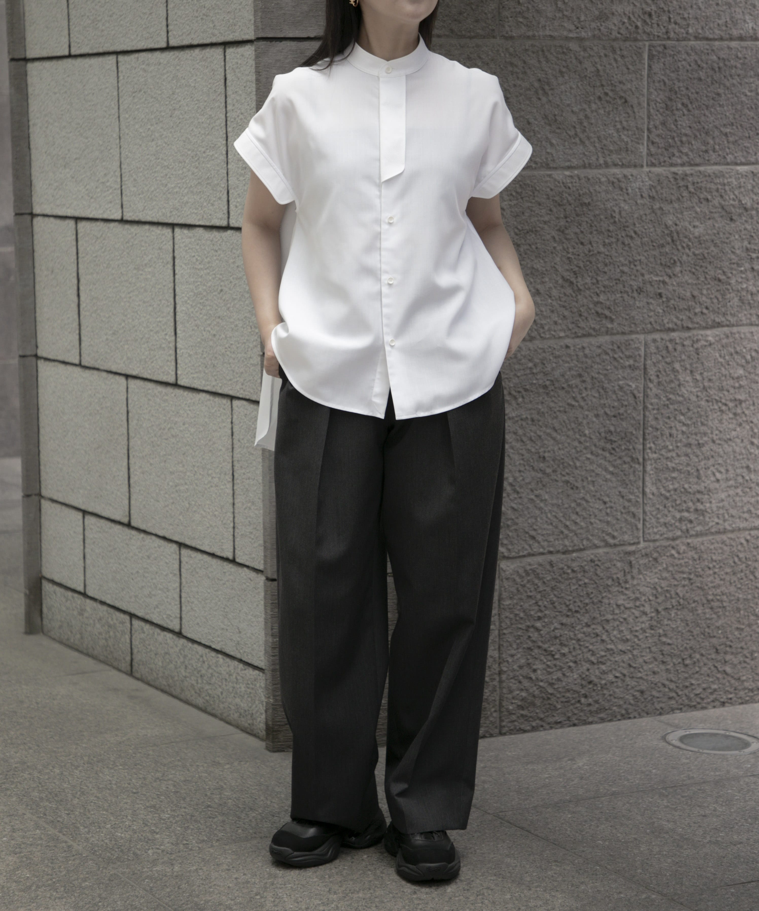 THE PLACKET A LINE SHIRT SLEEVE LESS THE RERACS