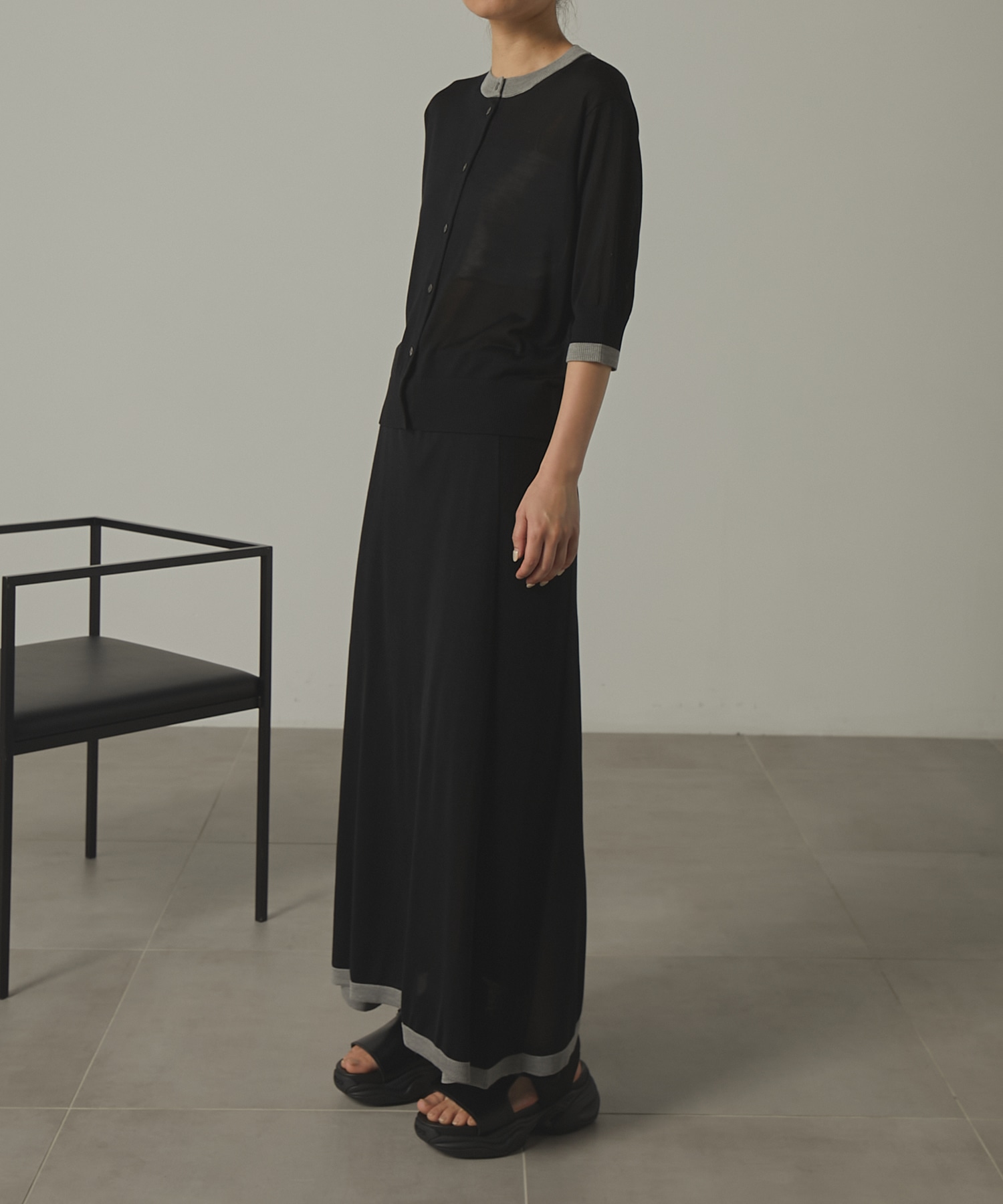 別注 Washable Silk Pencil Skirt CINOH