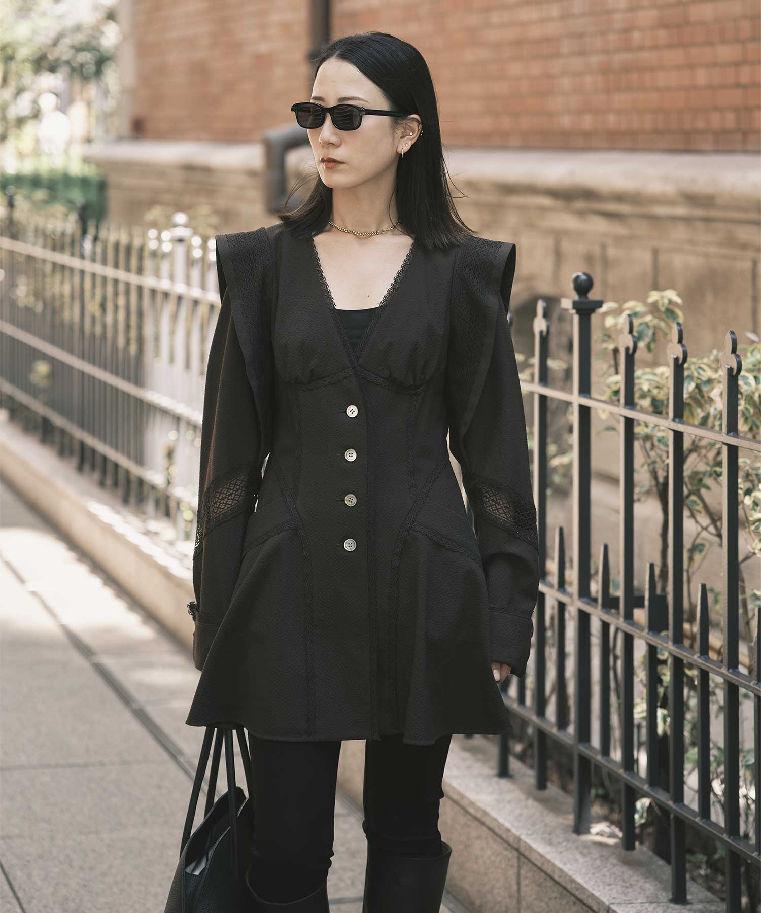 別注 LACE-PANELED JACKET FETICO