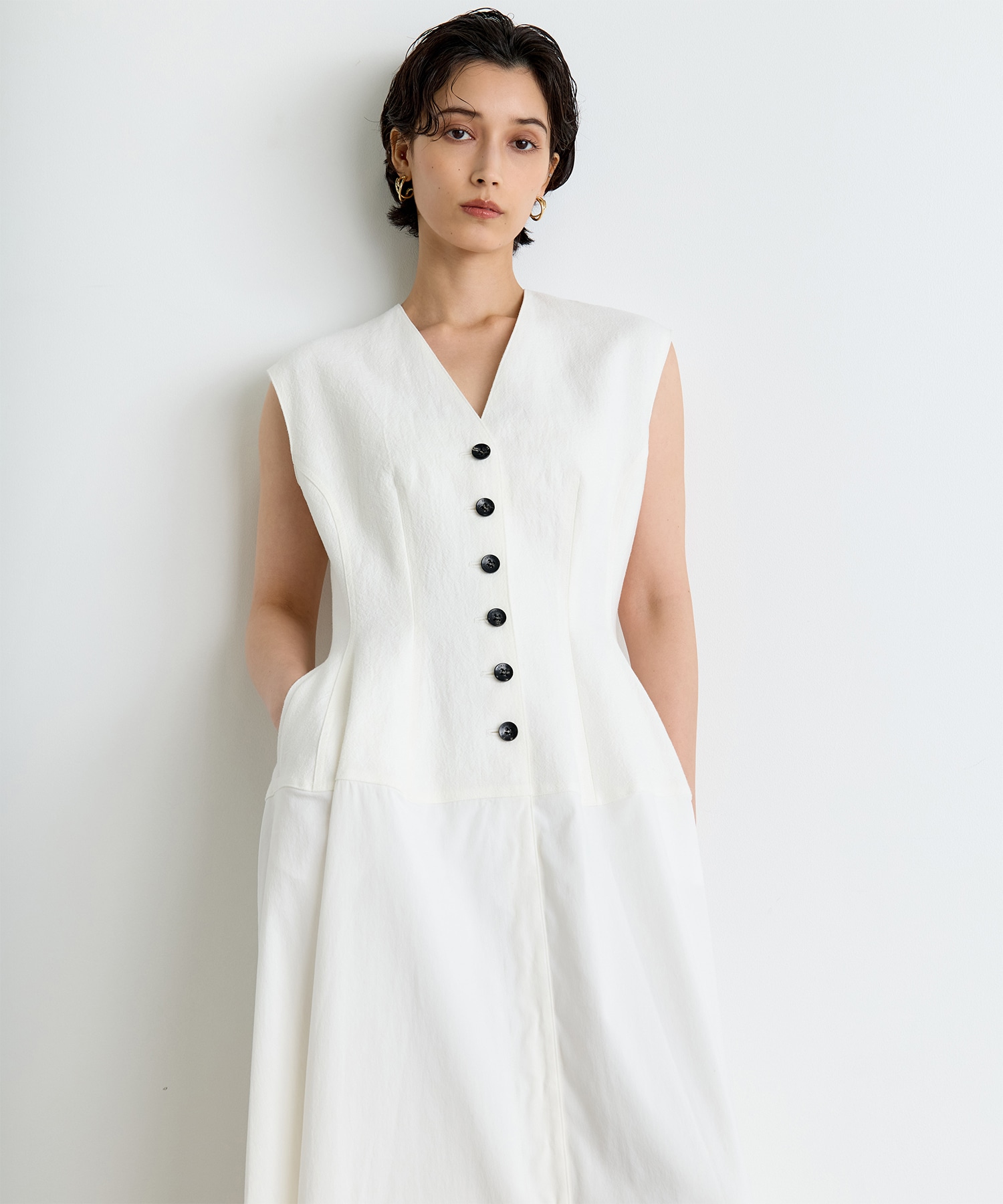 別注 Ilsa sleeveless dress AKIRANAKA