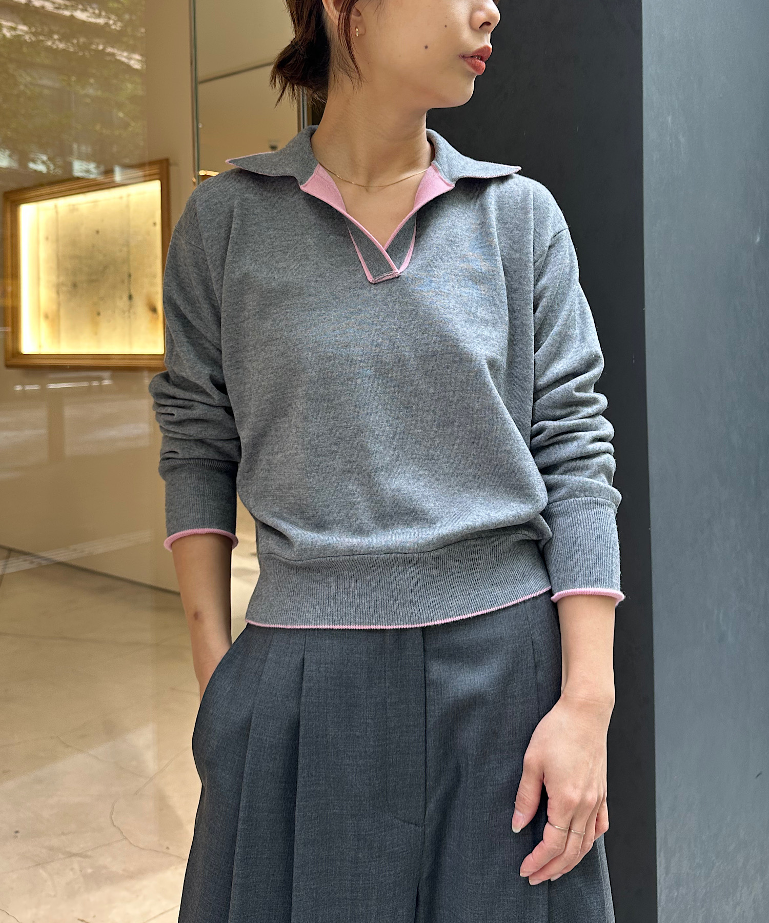 CASHMERE/SILK REVERSIBLE SKIPPER PULLOVER THE TOKYO