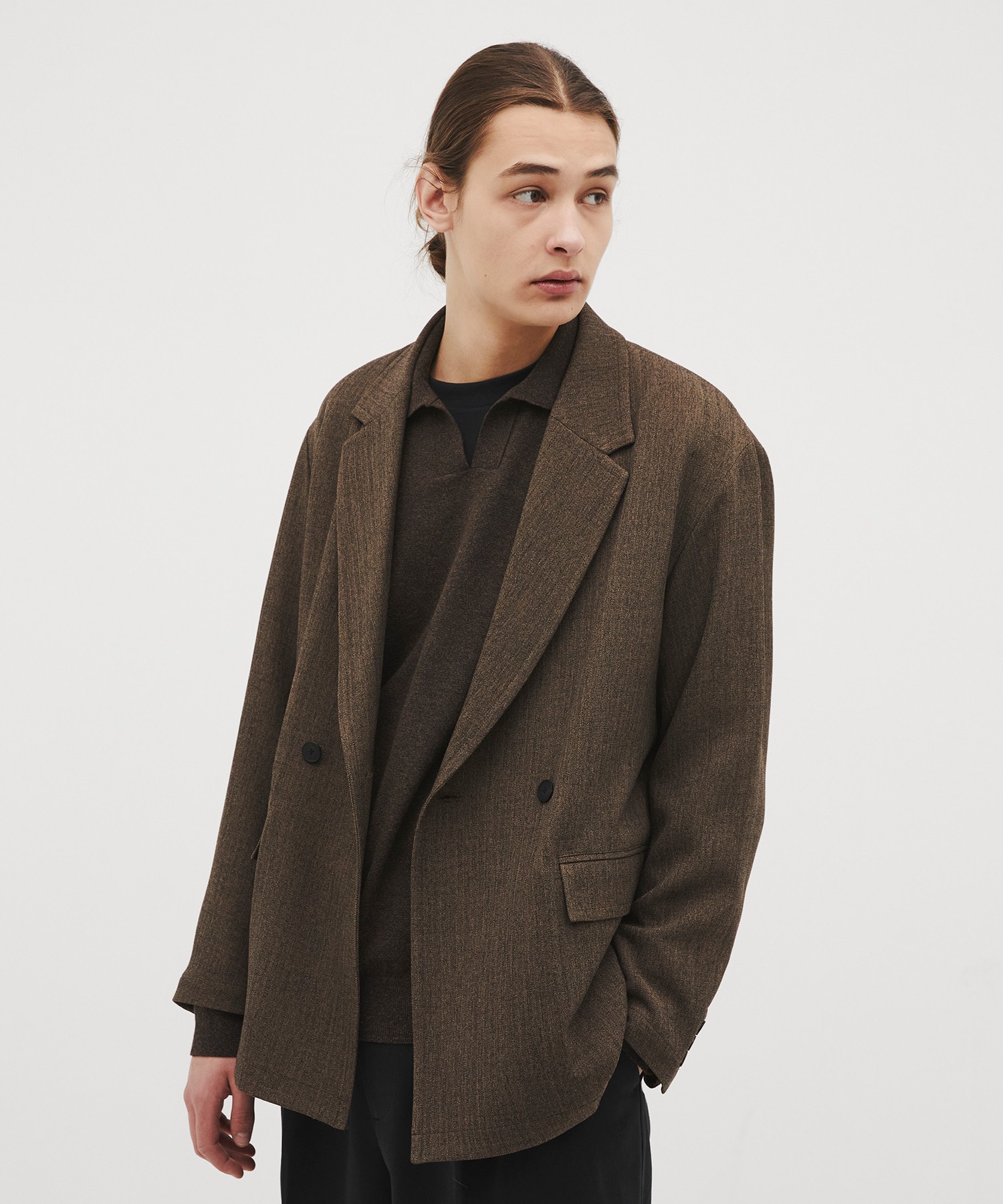 Mix herringbone ダブルジャケット CITY TOKYO