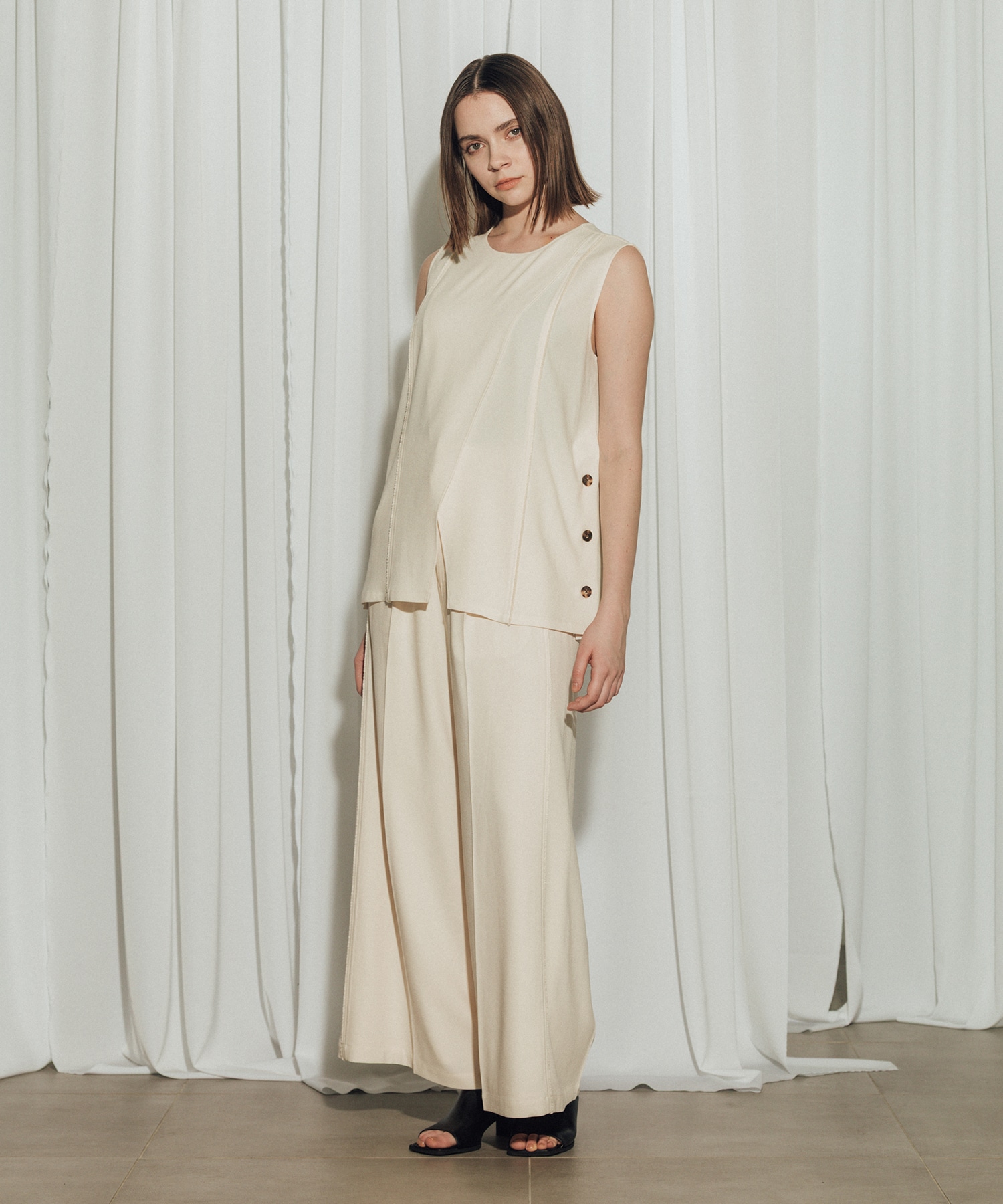 Back Satin Georgette Tops CITY TOKYO