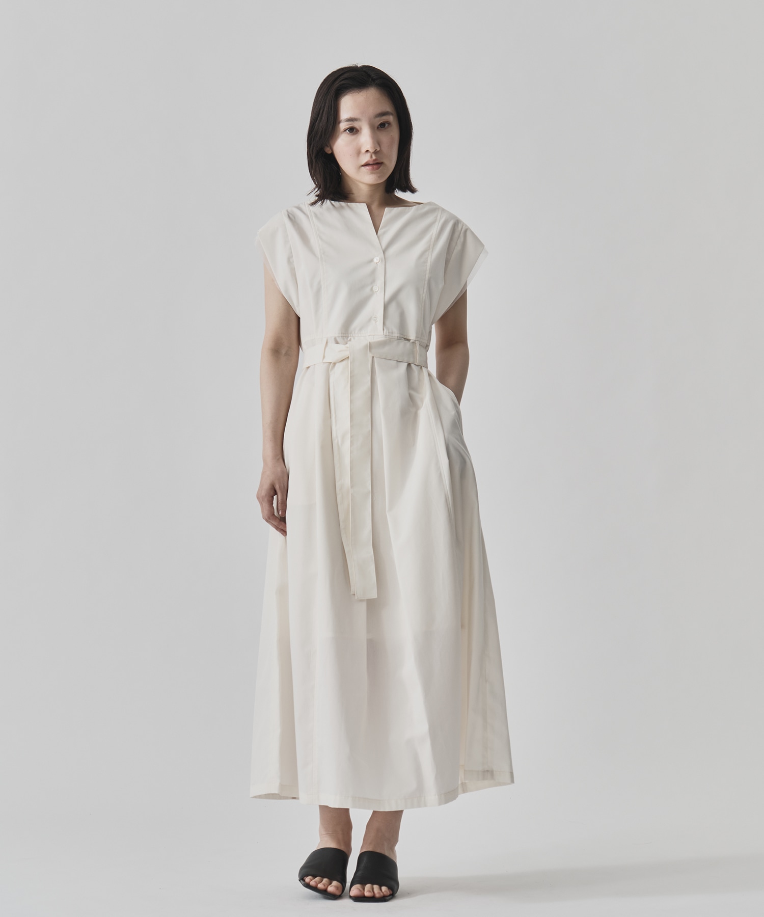 Chambray Belted Dress CITY TOKYO