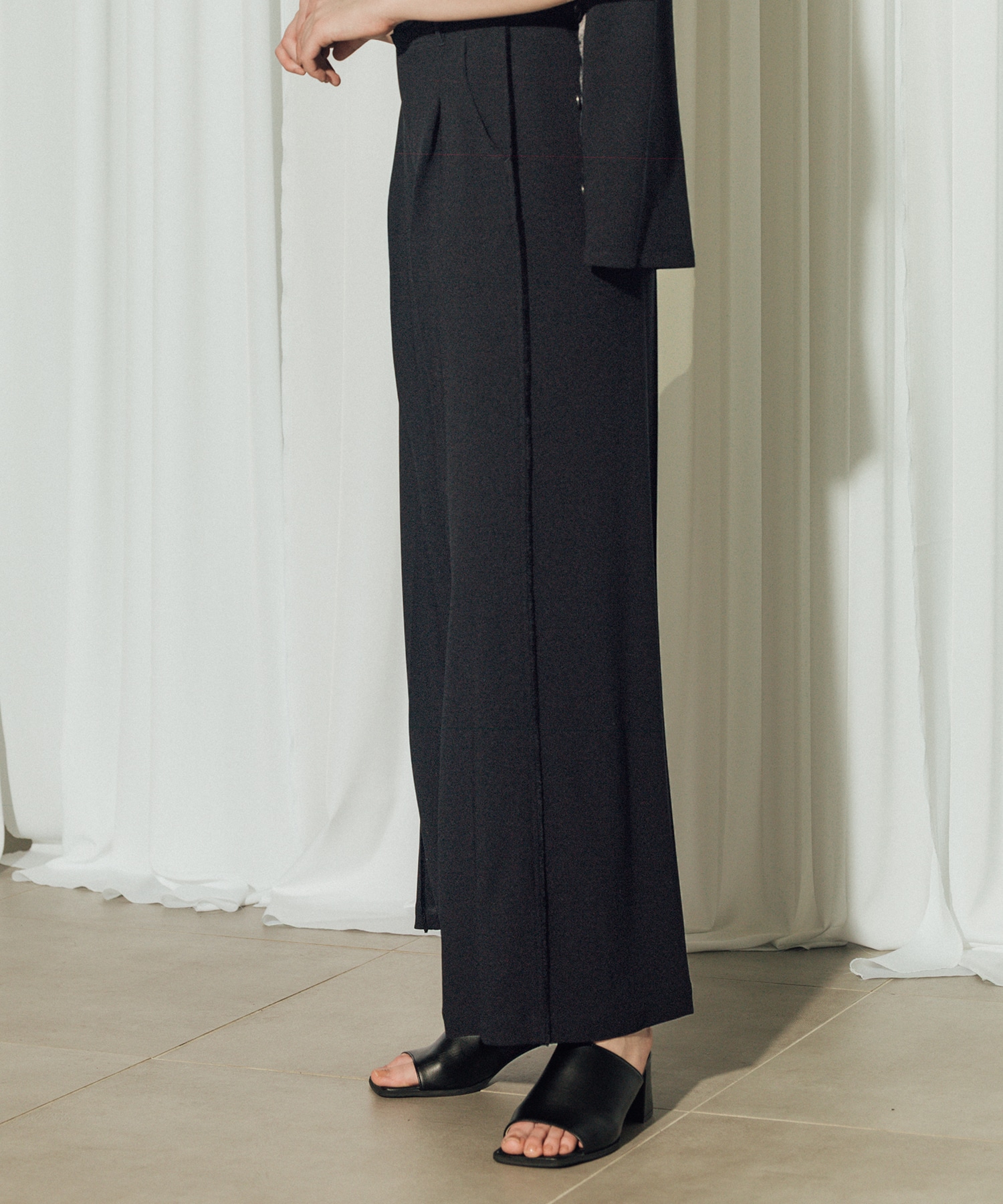 Back Satin Georgette Pants CITY TOKYO