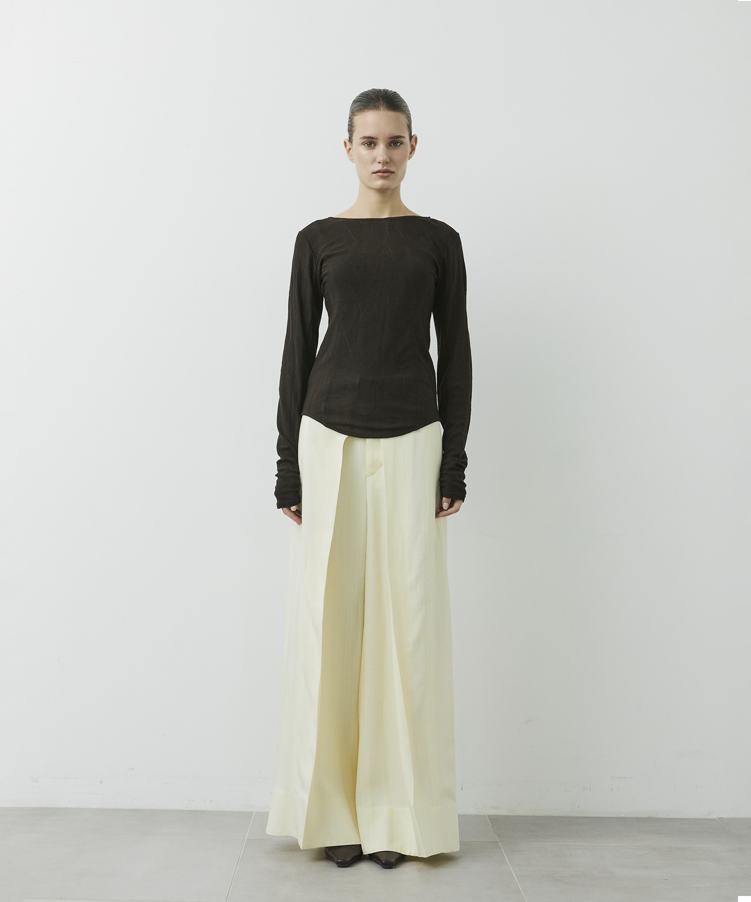 Jacquard Knit Long Tee CITY TOKYO