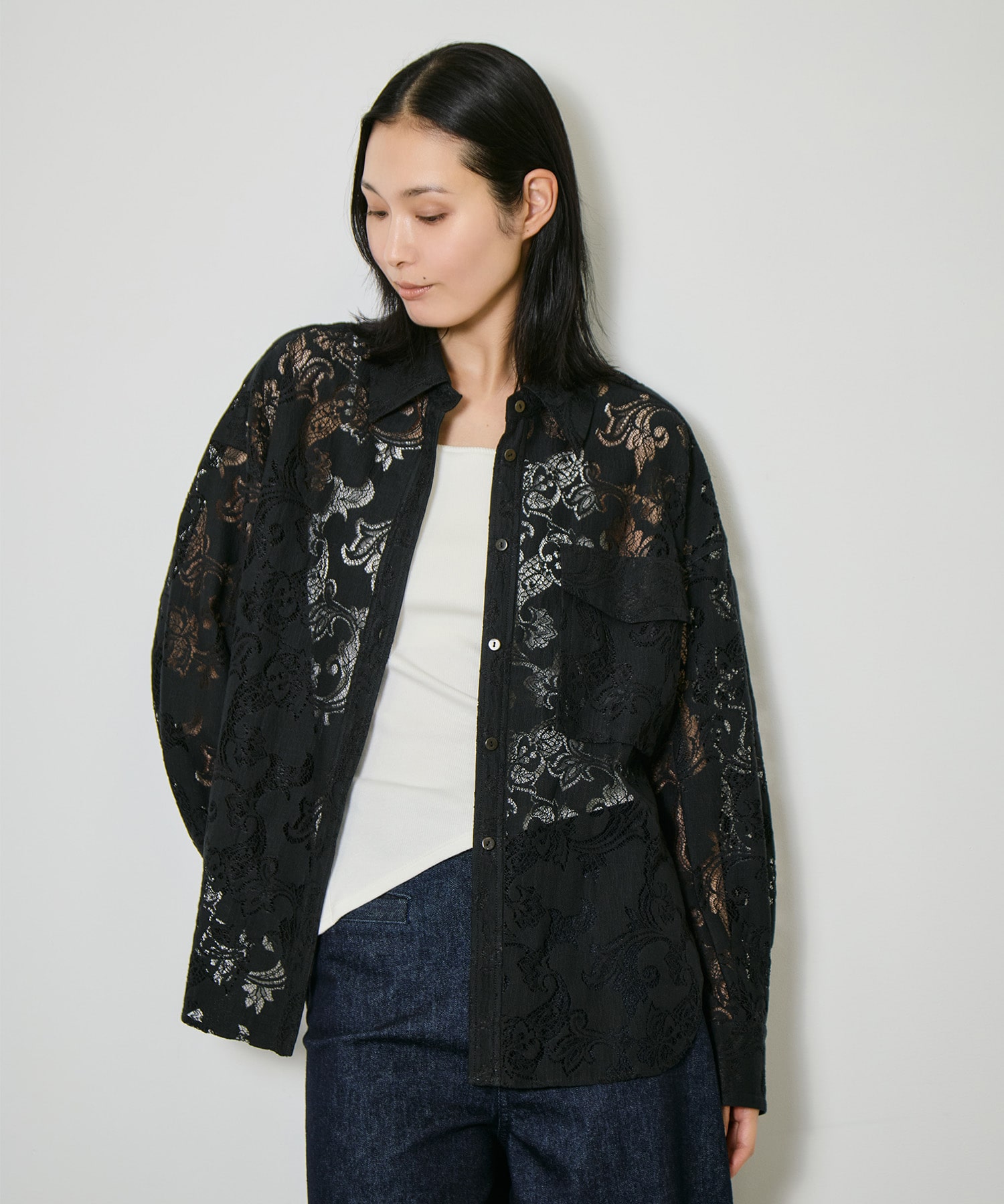 Cotton Lace Over Shirt CITY TOKYO