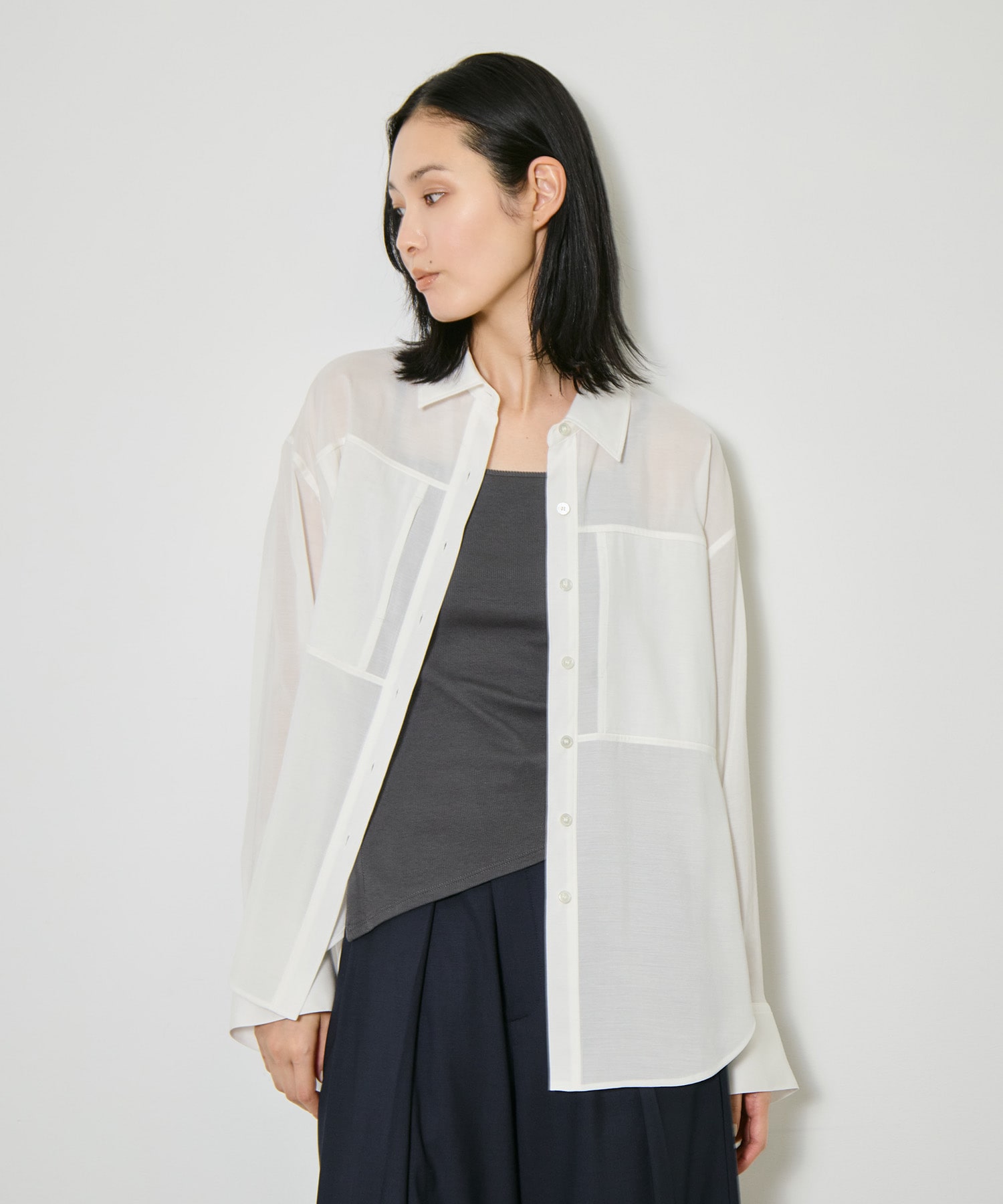 Silk Sheer Over Shirt CITY TOKYO