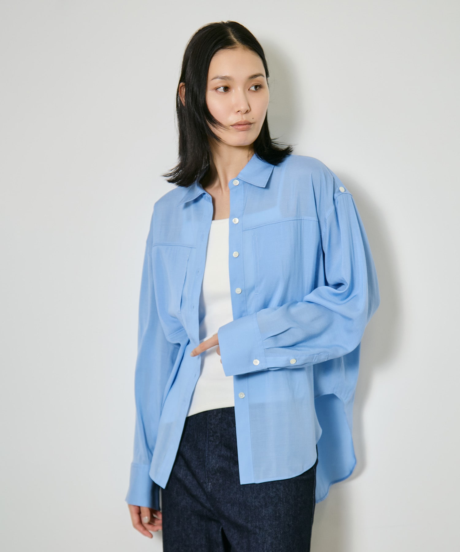 Silk Sheer Over Shirt CITY TOKYO