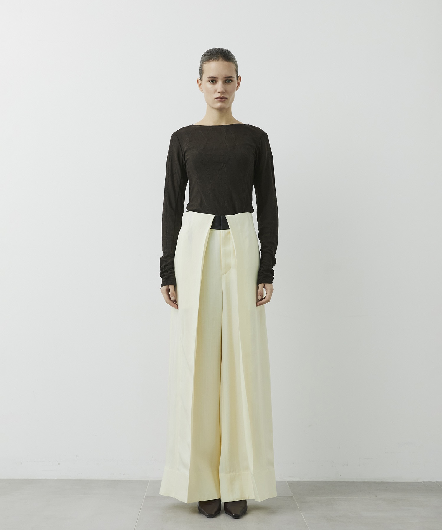 Viscose Twill Flare Trousers CITY TOKYO