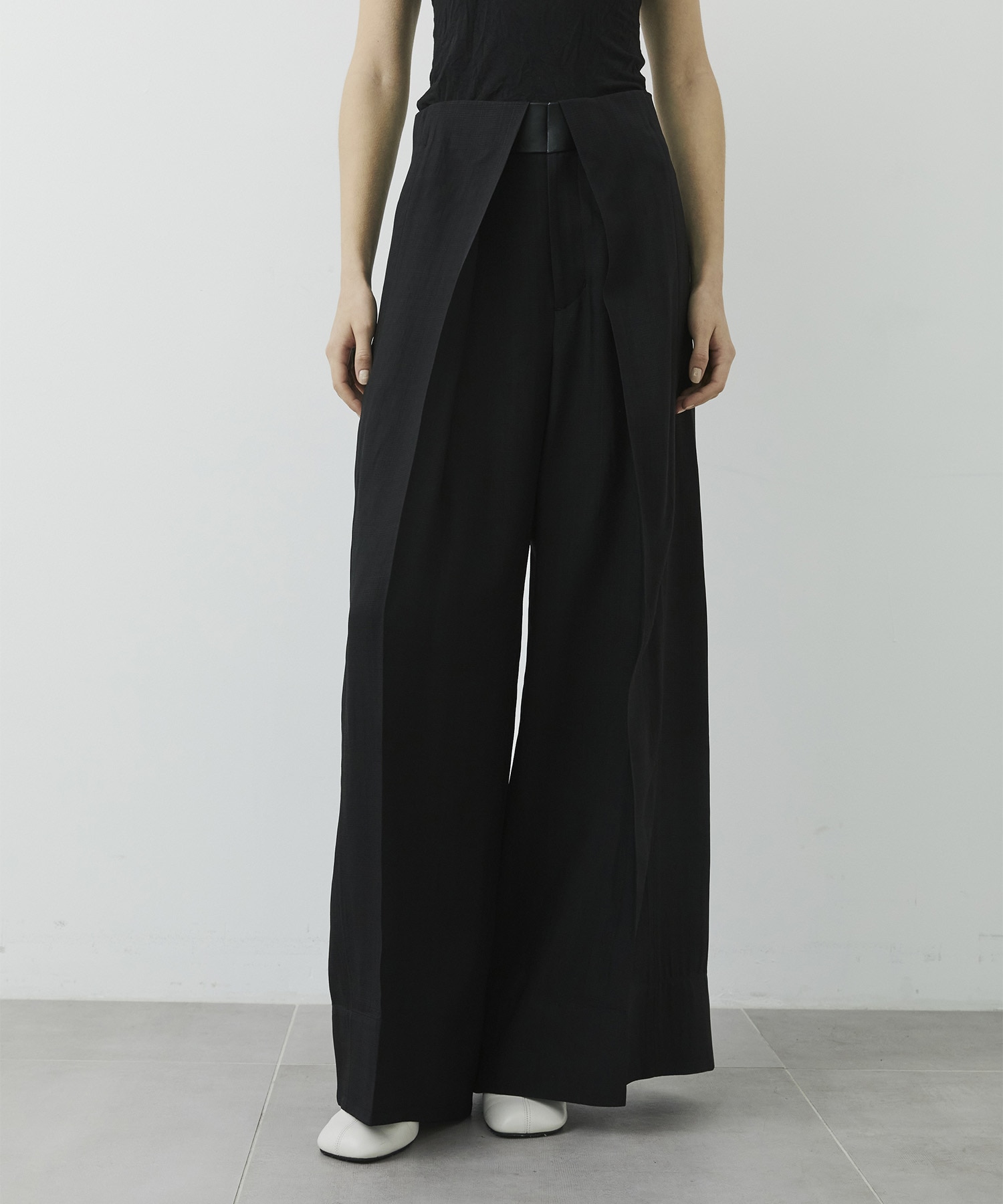 Viscose Twill Flare Trousers CITY TOKYO
