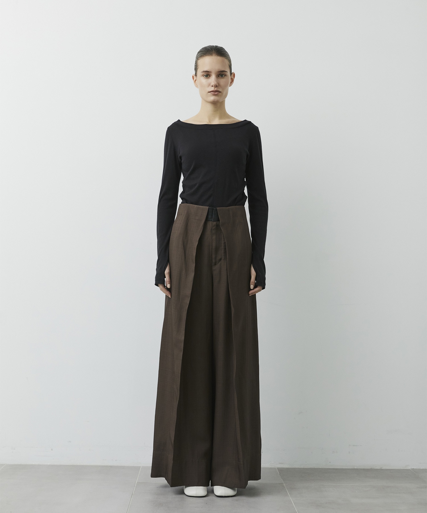 Viscose Twill Flare Trousers CITY TOKYO
