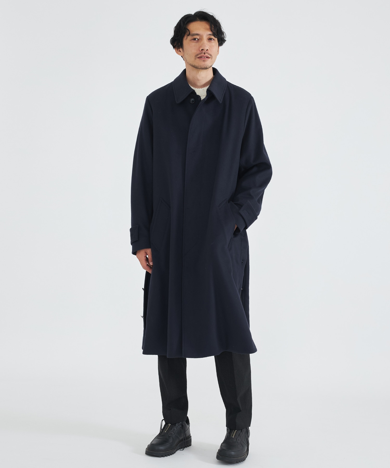 Melton Bal Collar Coat(44 NAVY): THE TOKYO: MEN｜THE TOKYO ONLINE