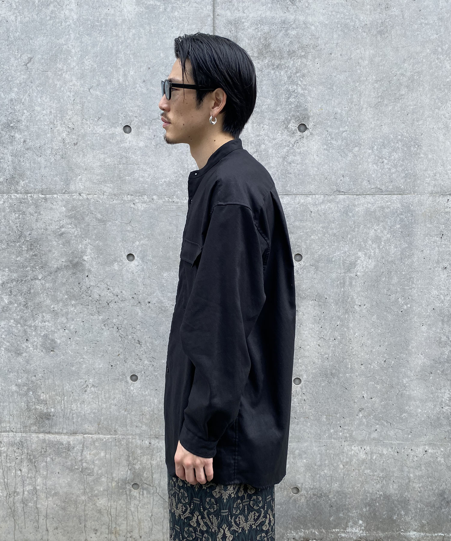 BAND COLLAR L/S SHIRT White Mountaineering