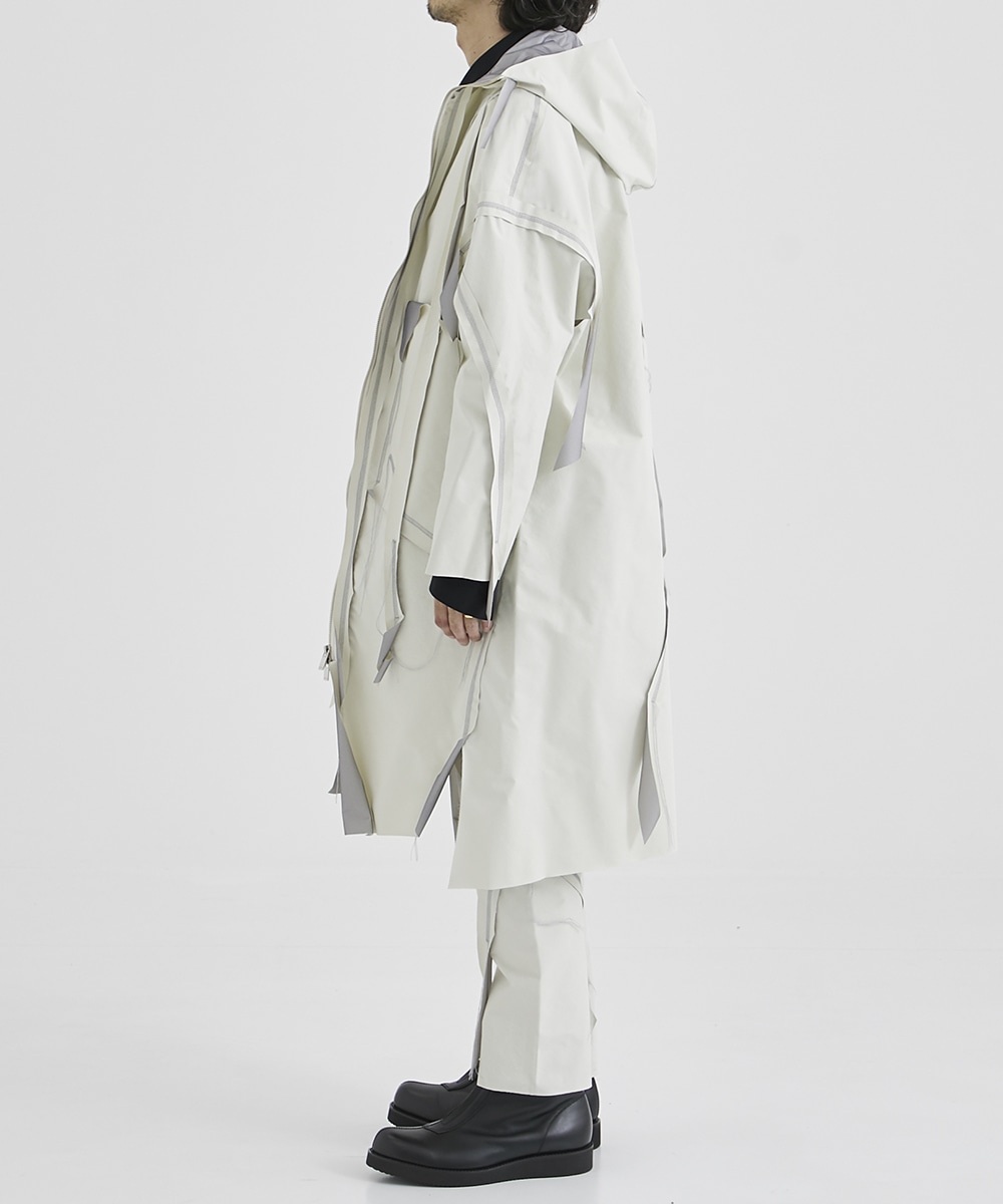 CUTTING HOODED COAT(S WHITE): sulvam: MEN｜THE TOKYO ONLINE STORE