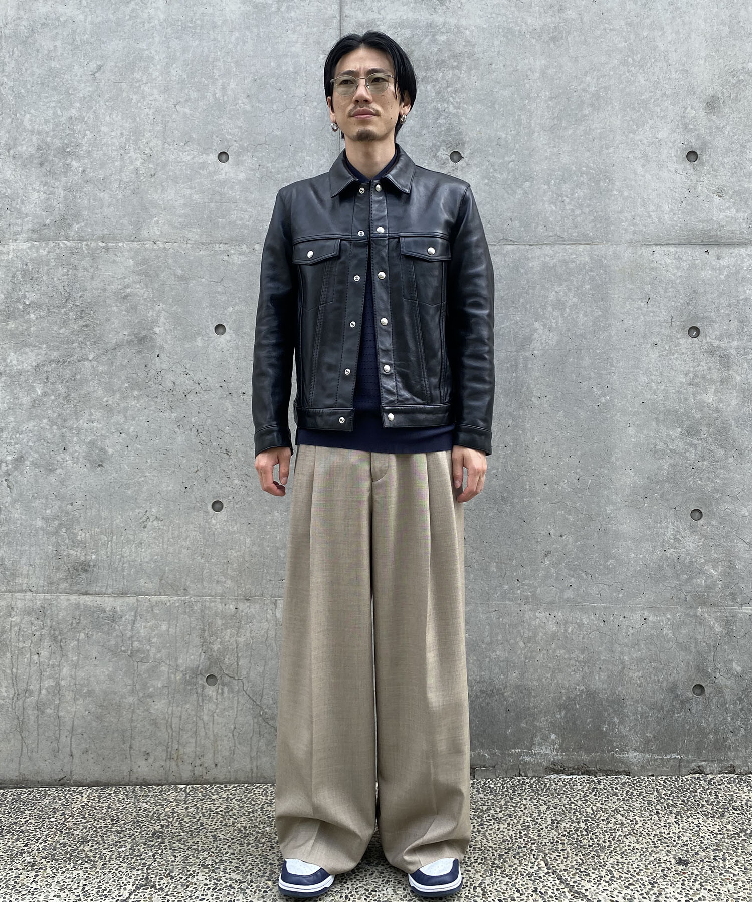 vintage leather jean jacket(M BLACK): beautiful people: MEN｜THE