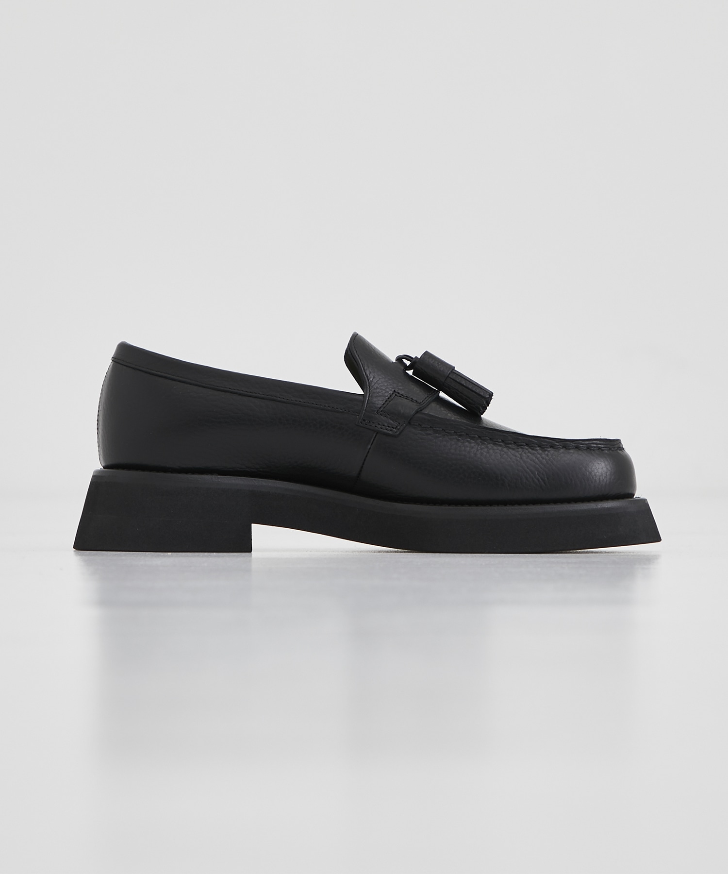 SINGLE TASSEL LOAFER HARDNESS 60(7h BLACK): foot the coacher: MEN