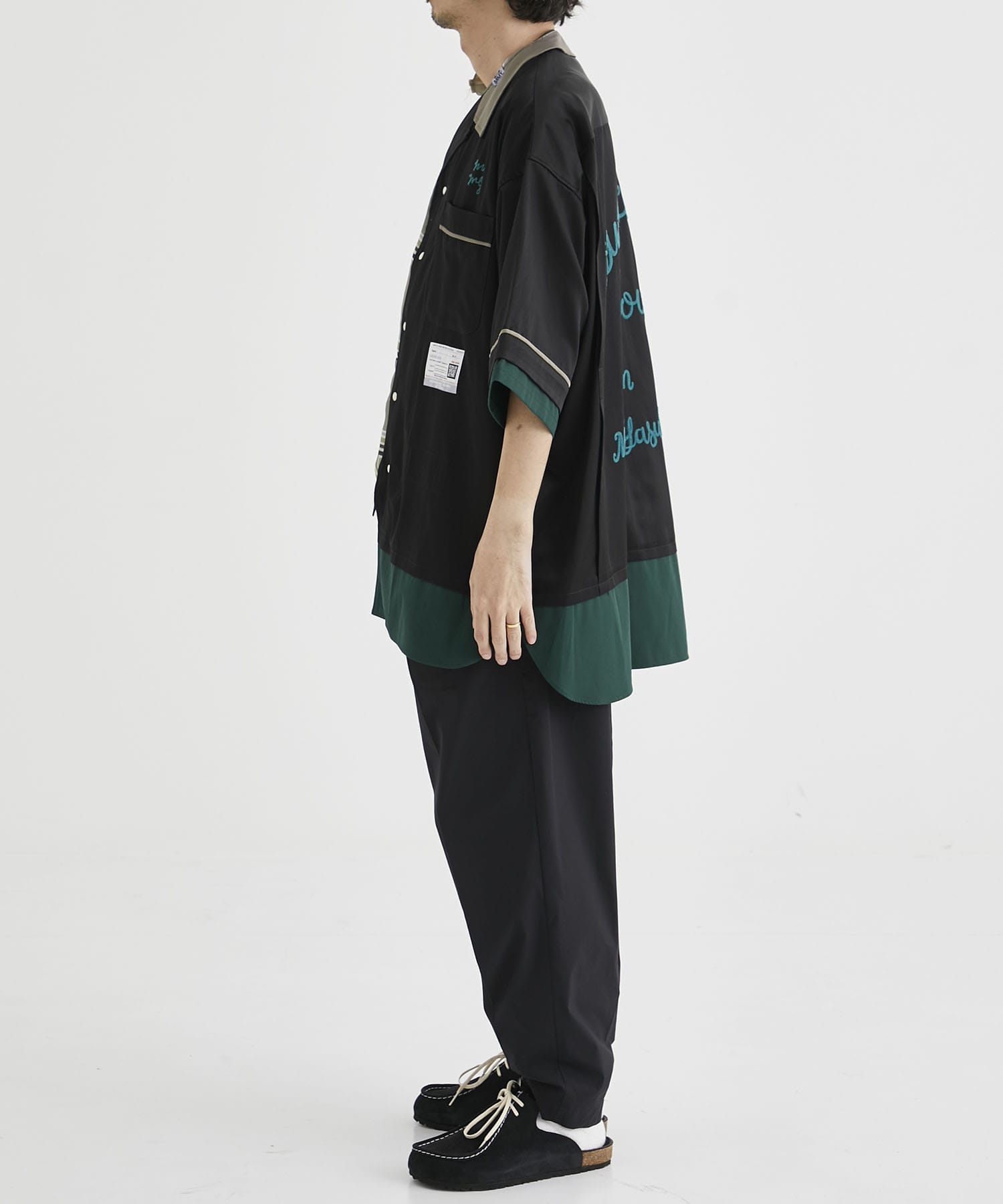 Mix Layered Bowling Shirts(44 BLACK): Maison MIHARA YASUHIRO: MEN