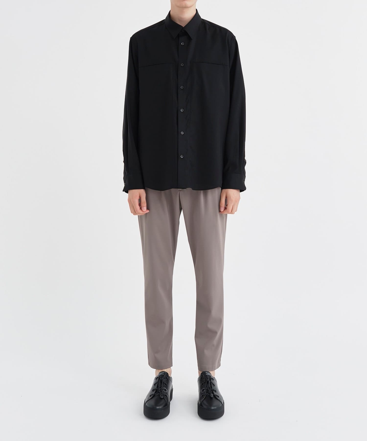 Reda Active Washable Wool L/S Shirt Solid THE TOKYO