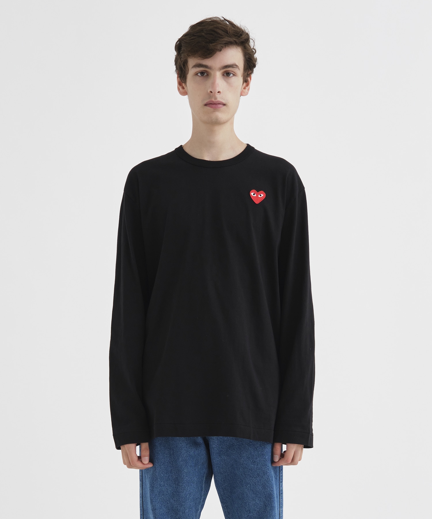 AZ-T118-051 PLAY L/S T-SHIRT RED HEART PLAY COMME des GARCONS