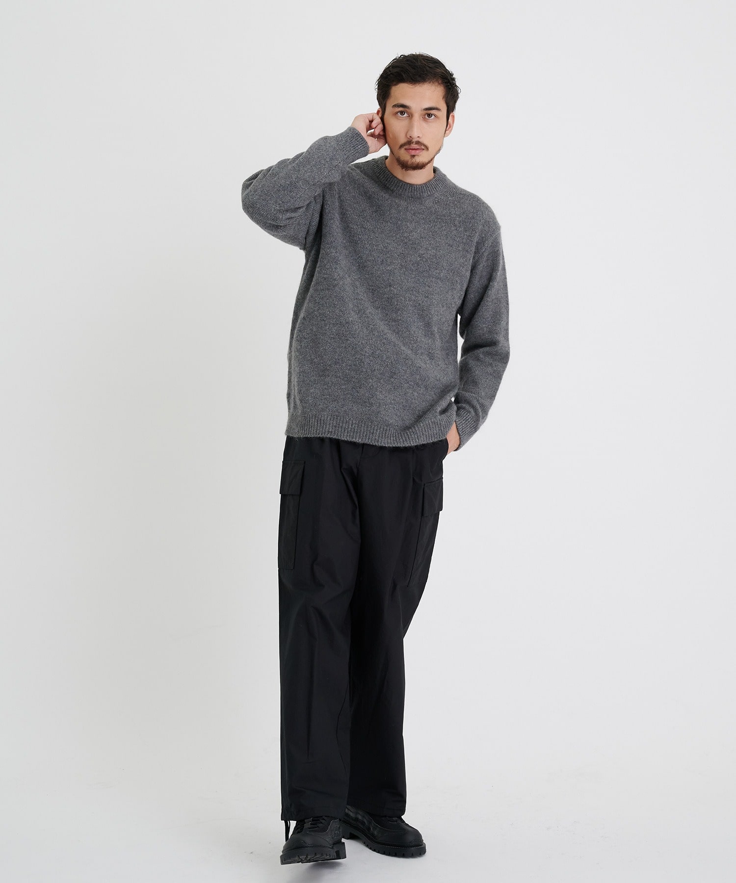 別注 COOMA LAMBS WOOL KNIT PO ATON