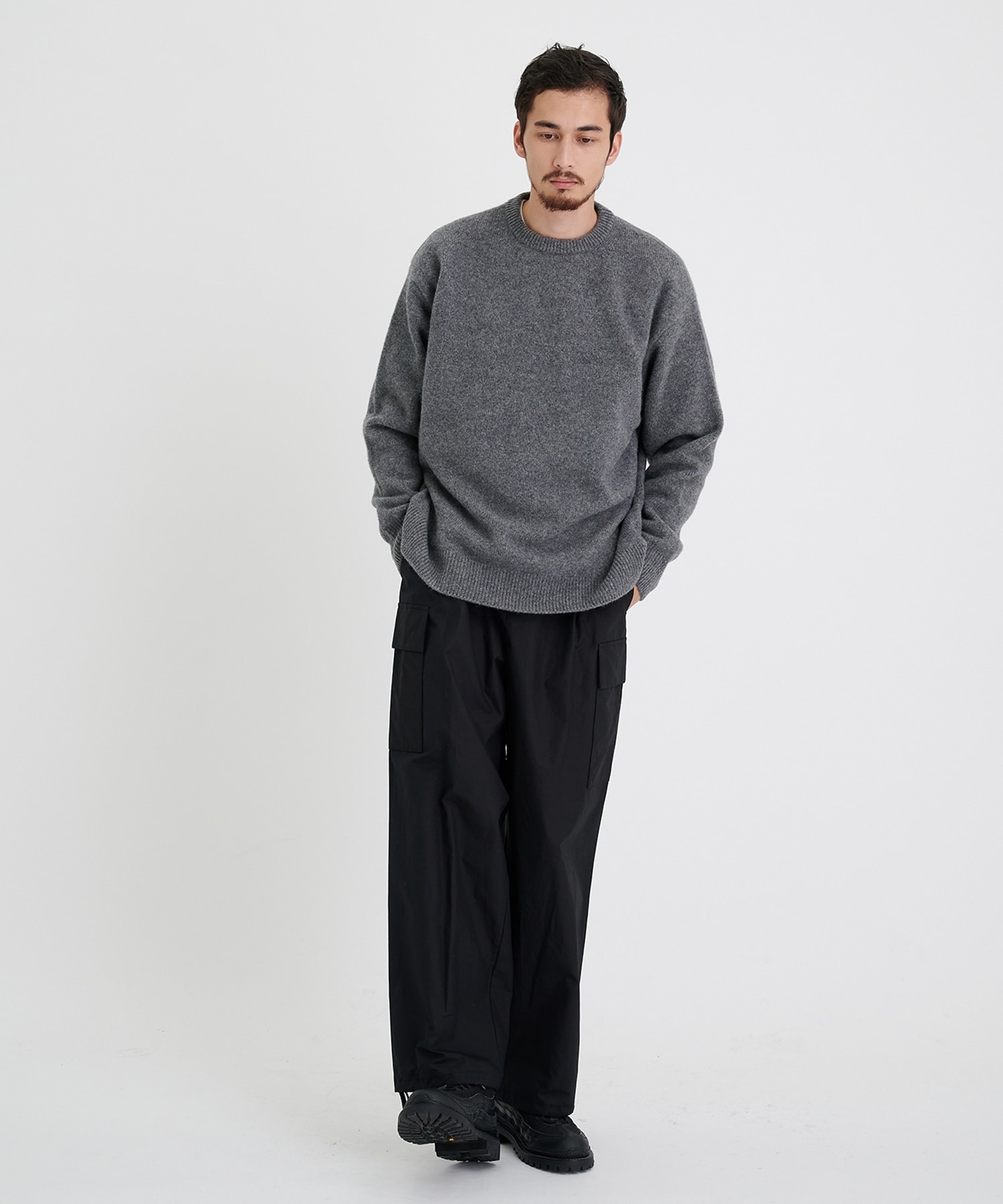 EX. COOMA LAMBS WOOL KNIT PO ｜ ATON