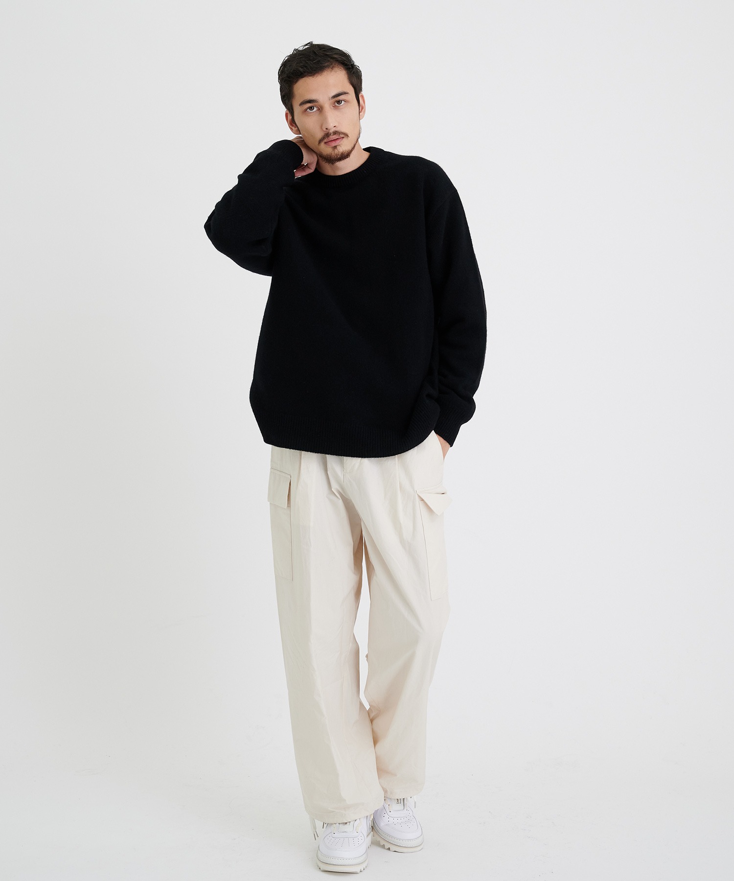 別注 COOMA LAMBS WOOL KNIT PO ATON