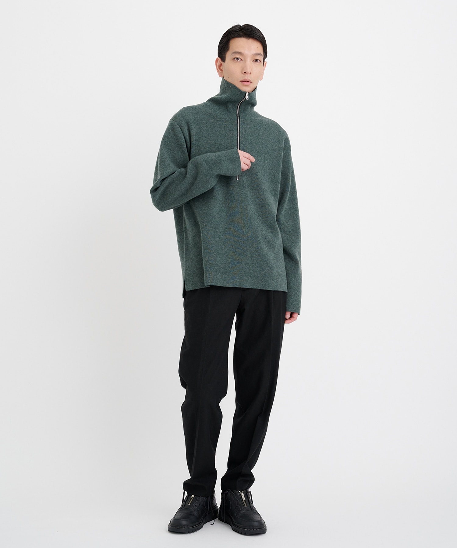Big Collar Half Zip Sweater THE TOKYO