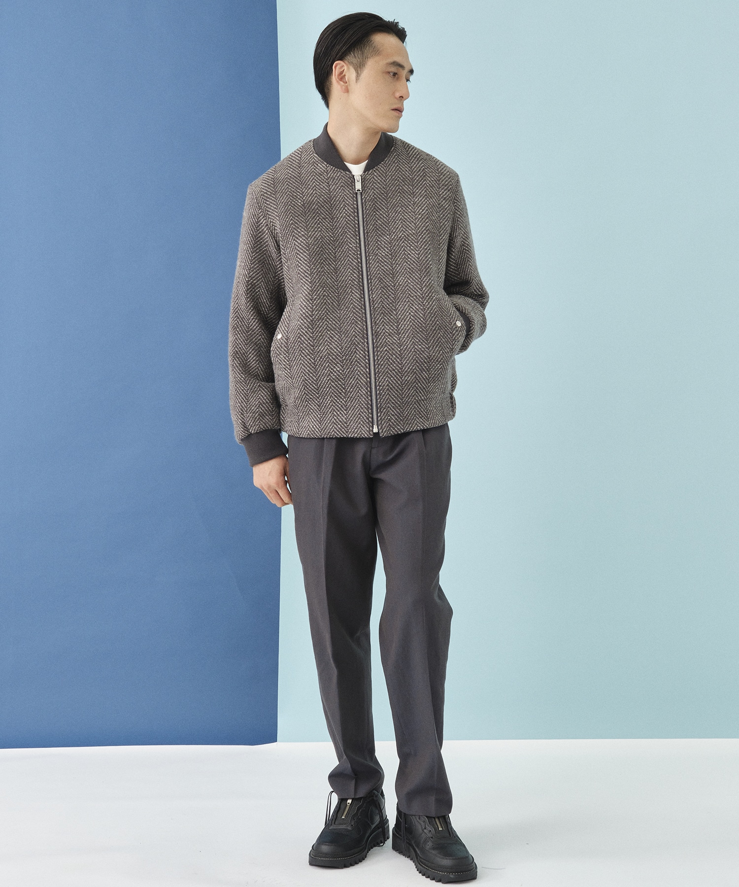 Airy Tweed Cocoon Blouson THE TOKYO