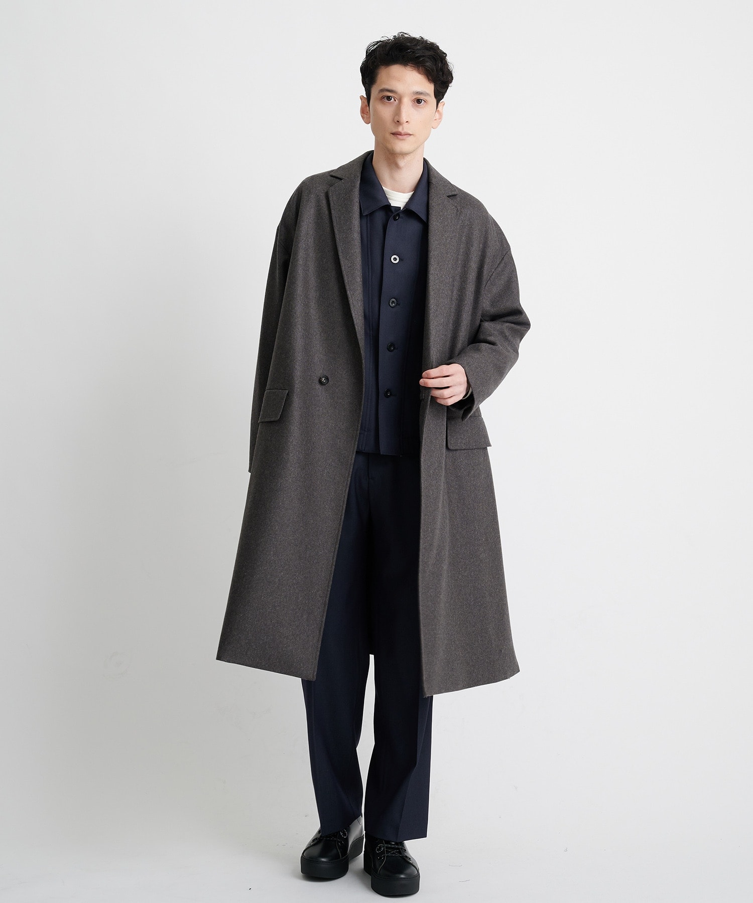 THE LOOSE CHESTER COAT(46 GREY): THE RERACS: MEN｜THE TOKYO ONLINE ...