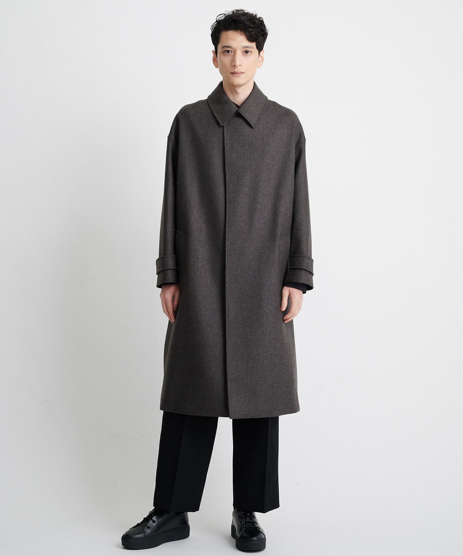 【ATTACHMENT×WYM】MINIMAL BAL COLLAR COAT