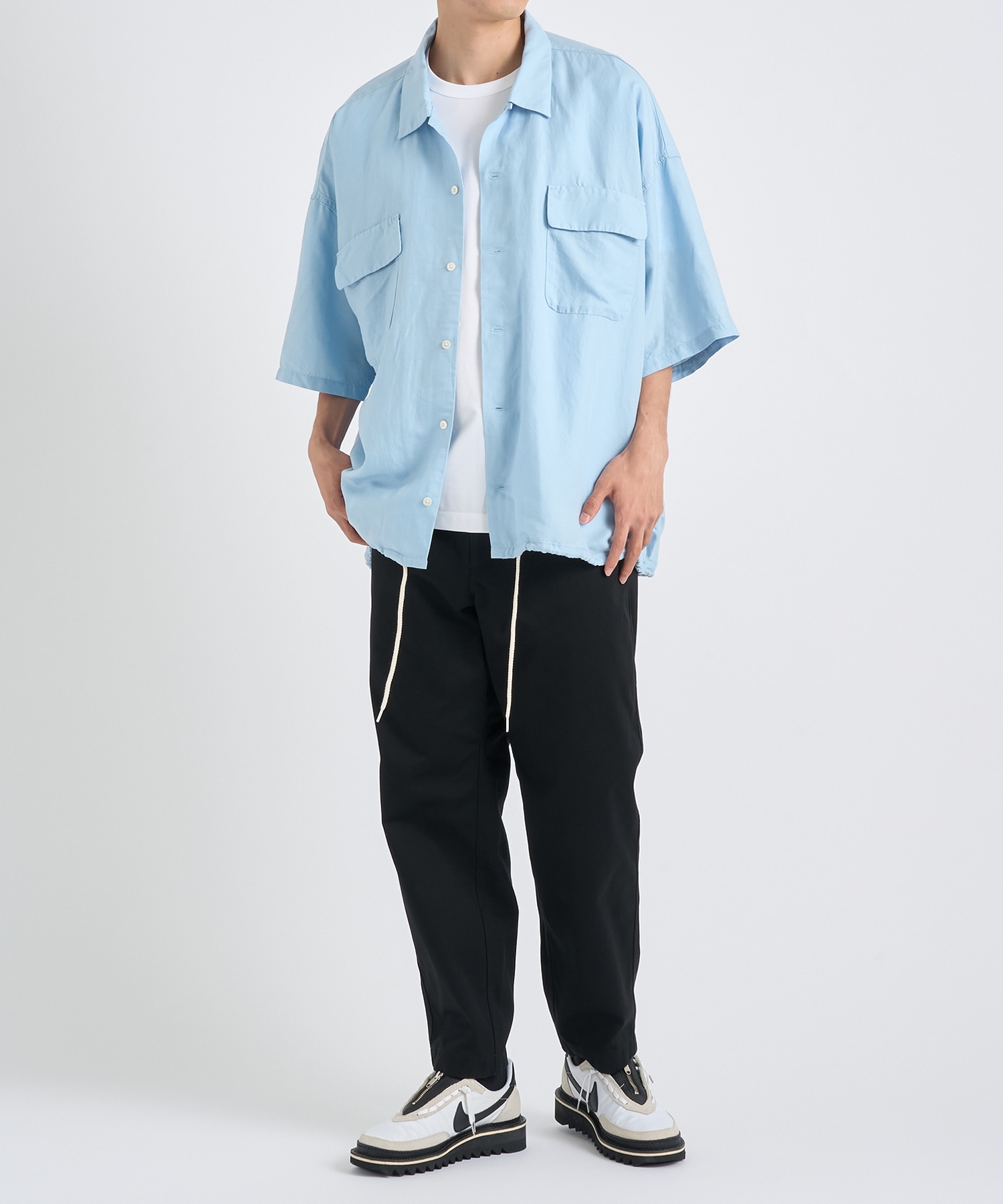 Open Collar S/S Shirt nanamica