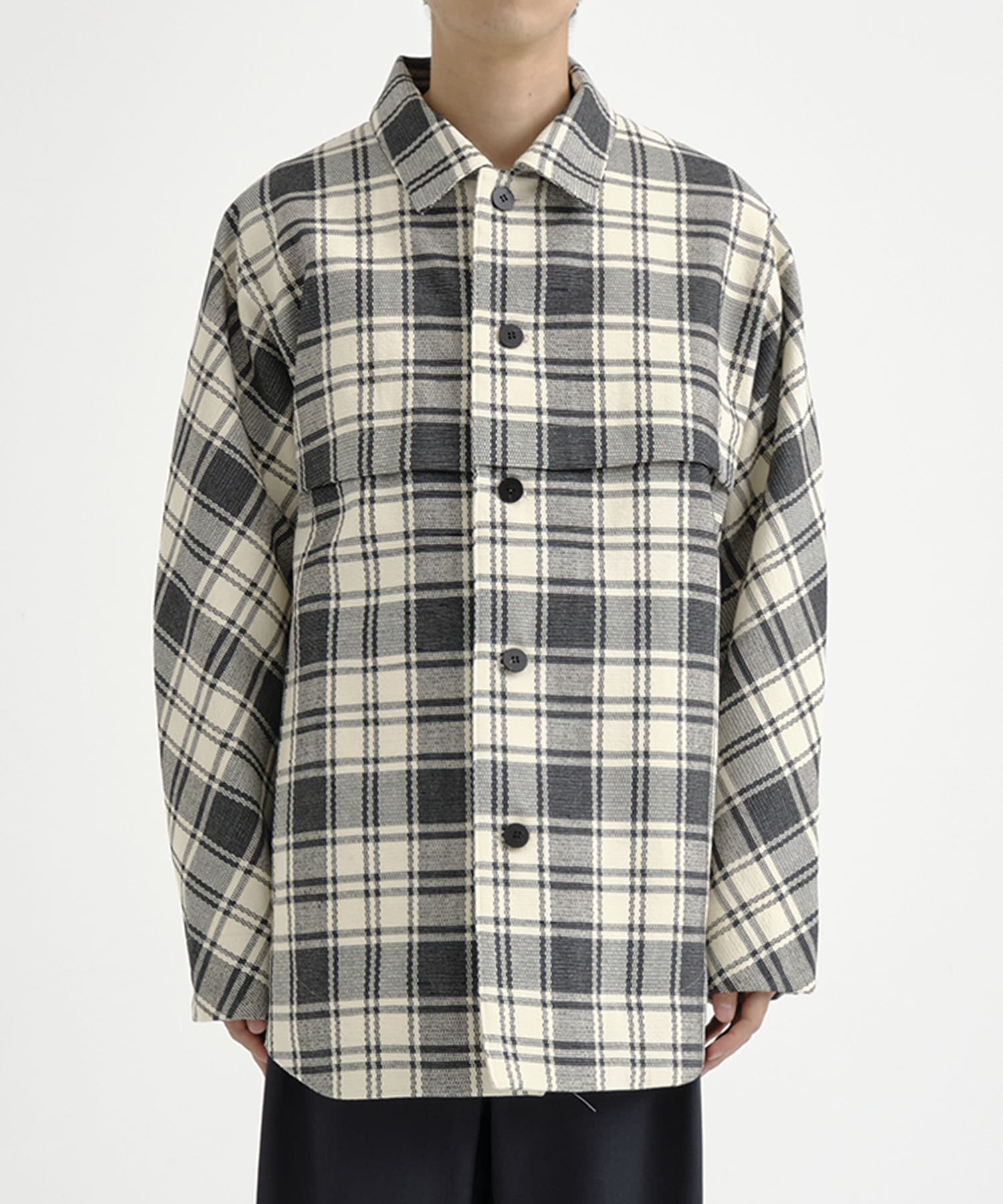 Cape Shoulder Shirt Jacket with Camp Collar | OVERCOAT