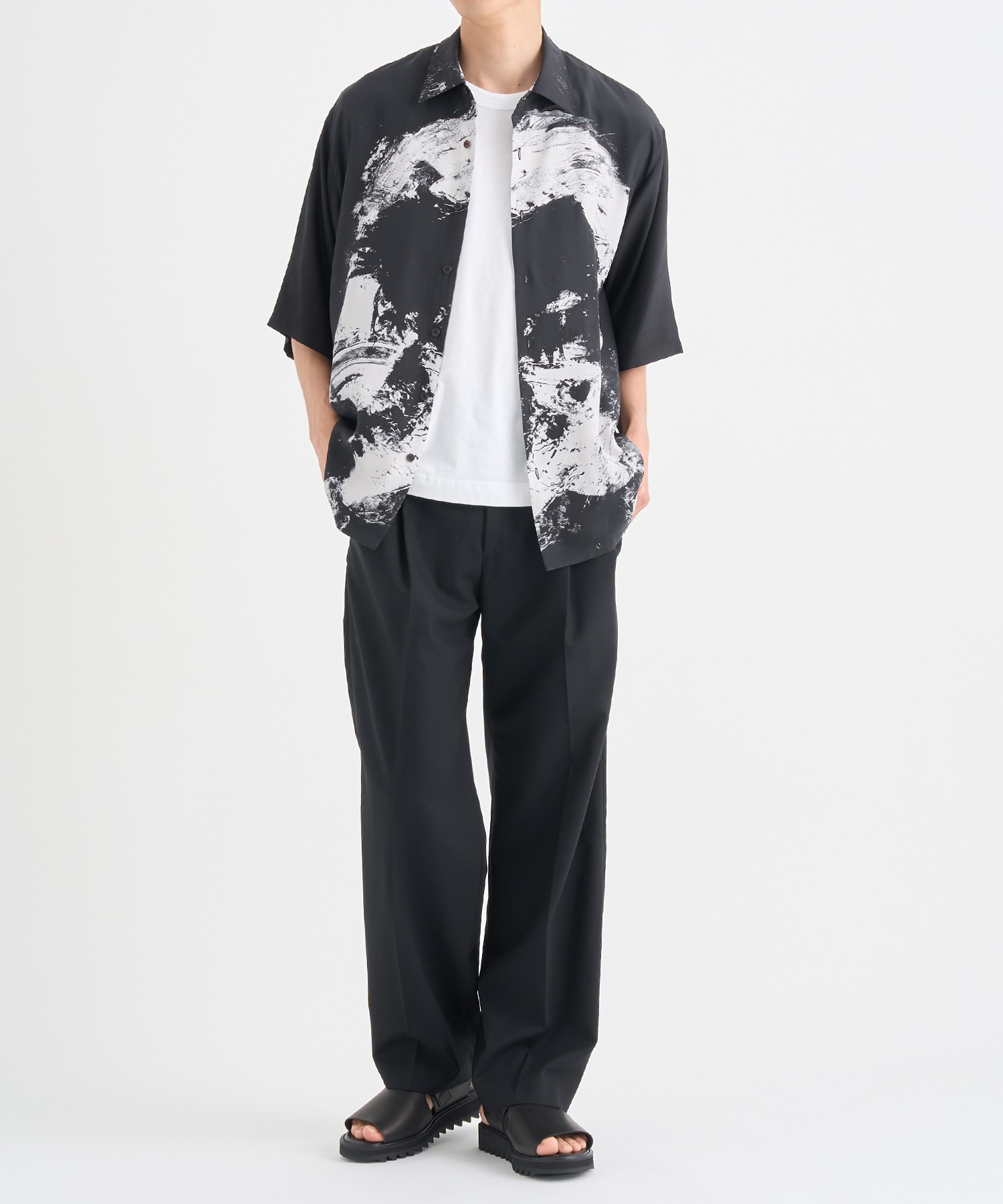 別注.SILK DRAWING S/S SHIRT TAAKK