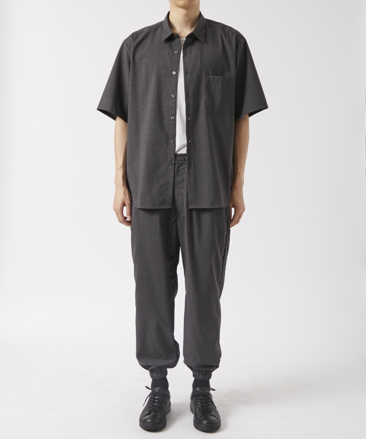 WOOL TROPICAL S/S BAGGY SHIRT SOPHNET.