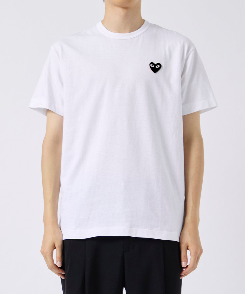 AX-T064-051 T-SHIRT BLACKBLACK HEART PLAY COMME des GARCONS