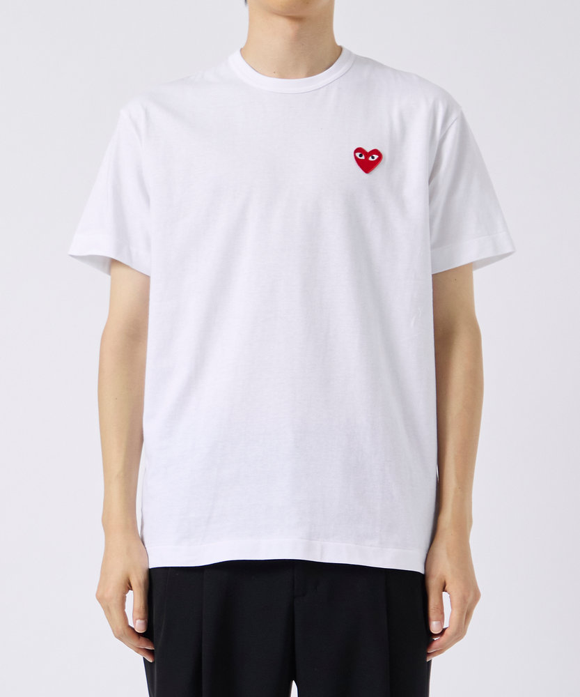 AX-T108-051 T-SHIRT RED EMBLEMRED HEART PLAY COMME des GARCONS