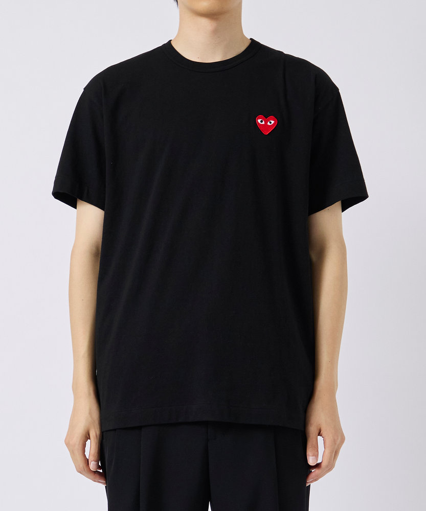 AX-T108-051 T-SHIRT RED EMBLEMRED HEART PLAY COMME des GARCONS