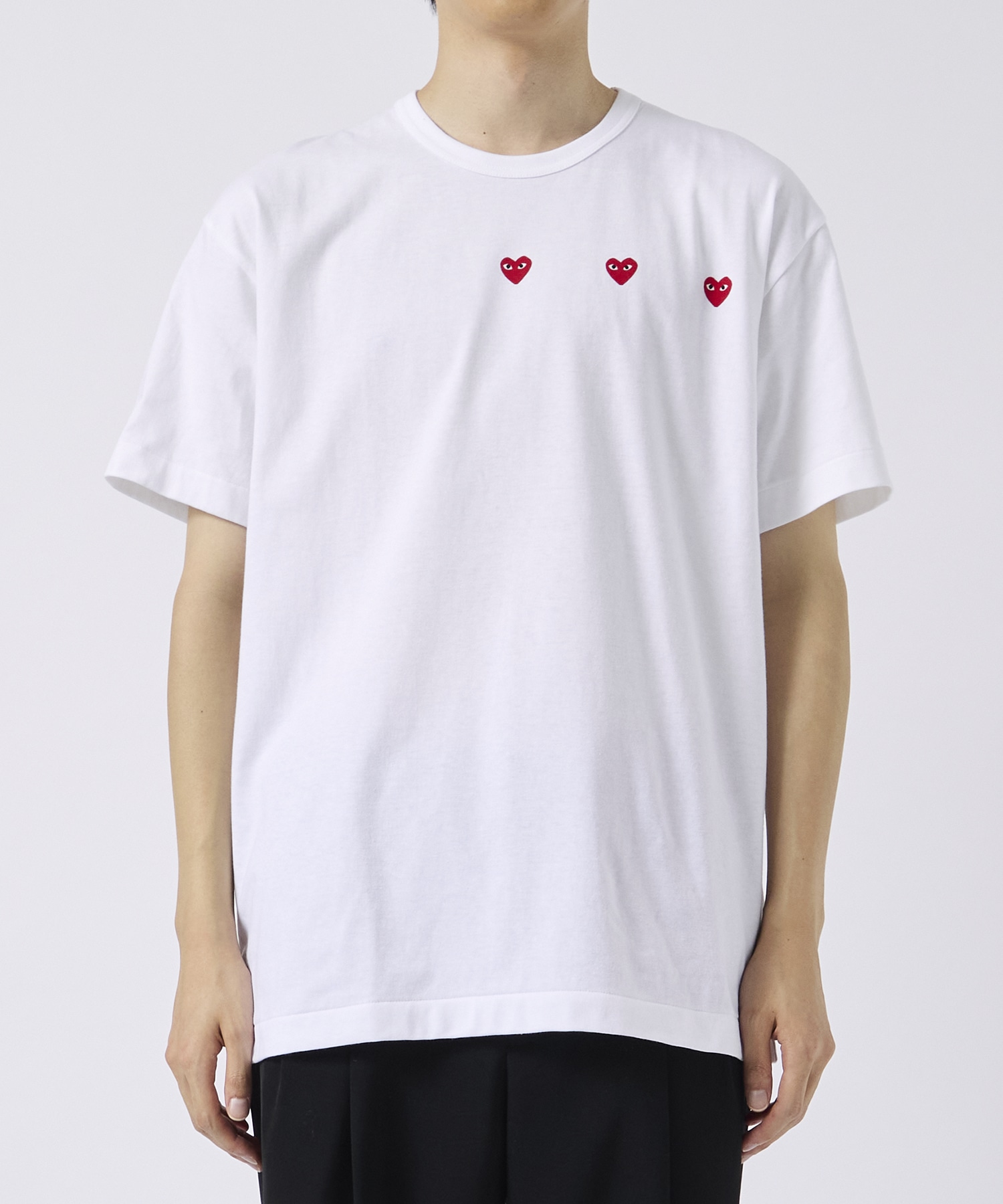 AX-T337-051 T-SHIRT LOGO PRINT PLAY COMME des GARCONS