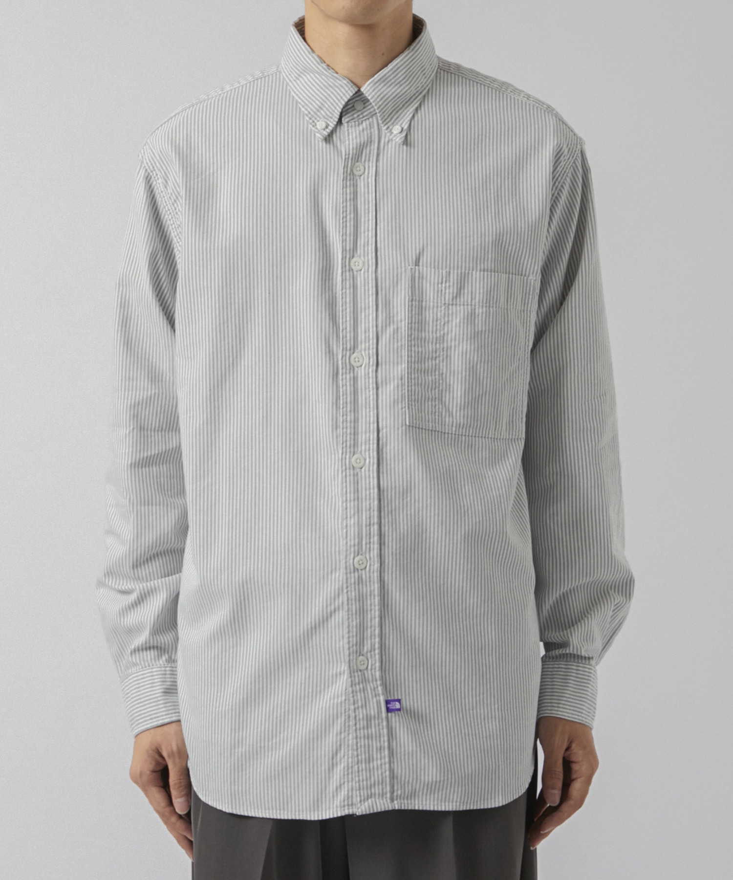 Button Down Striped Field Shirt THE NORTH FACE PURPLE LABEL