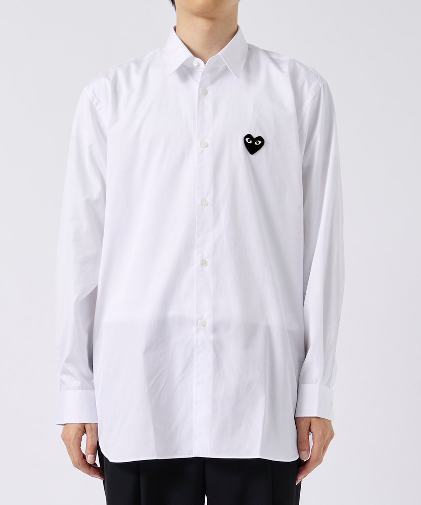 AX-B004-051 SHIRT BLACK EMBLEMBLACK HEART PLAY COMME des GARCONS