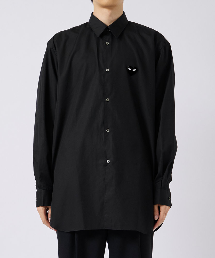 AX-B004-051 SHIRT BLACK EMBLEMBLACK HEART PLAY COMME des GARCONS