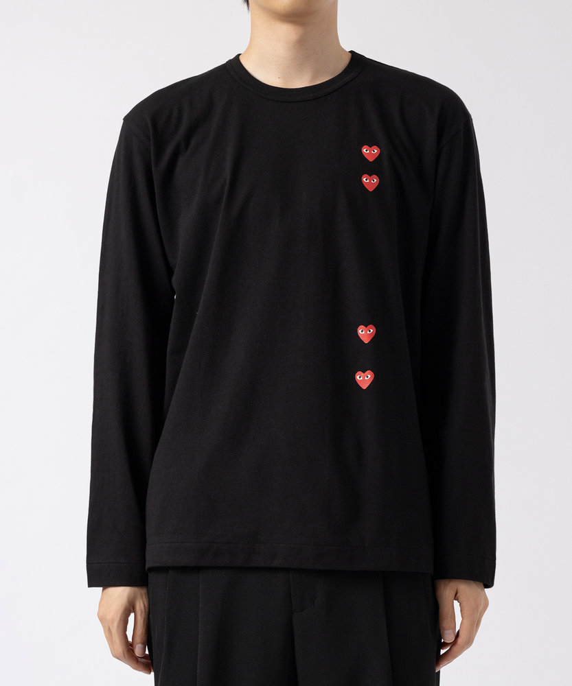 AX-T339-051 L/S T-SHIRT LOGO PRINT PLAY COMME des GARCONS