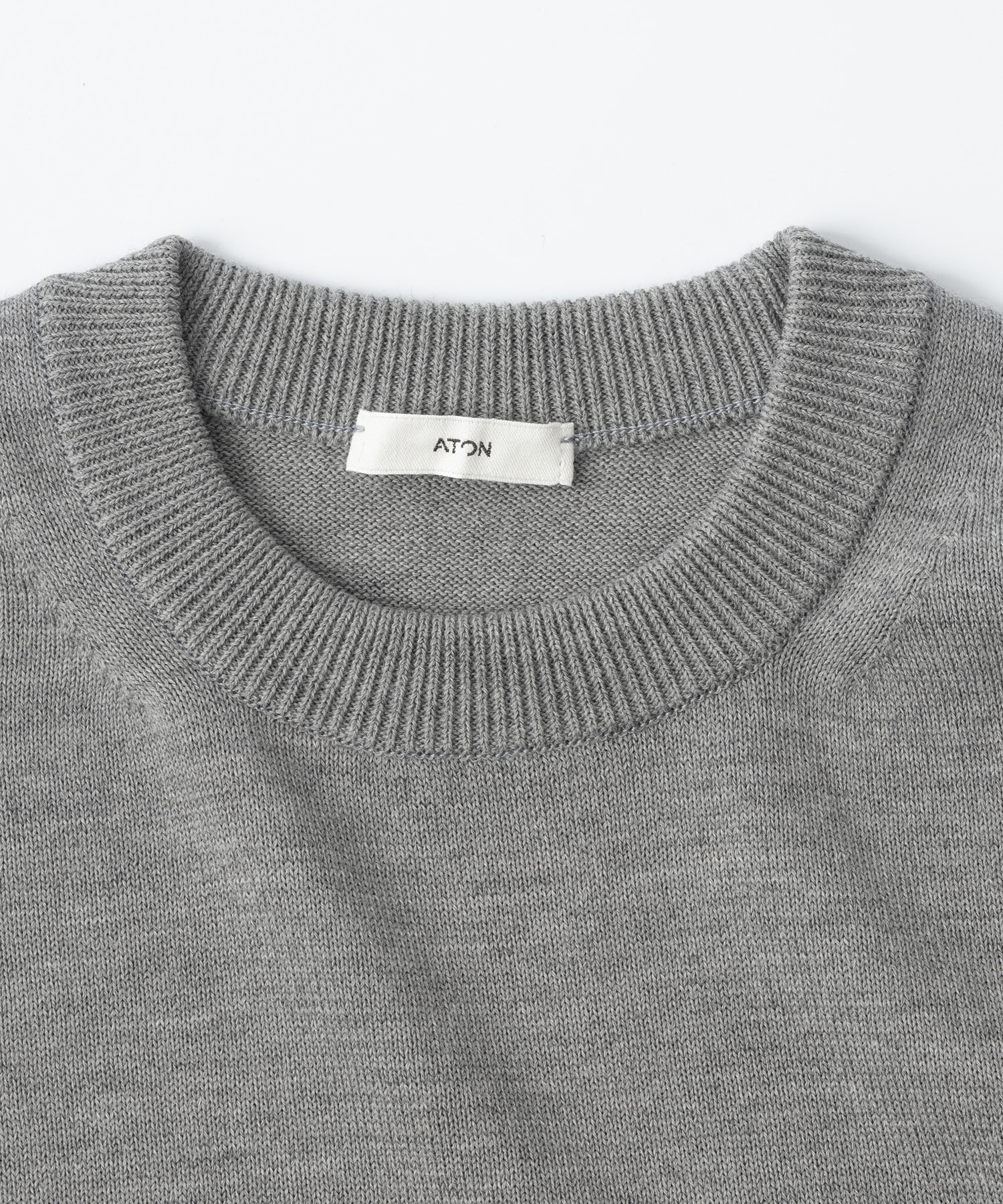 WOOL WASHI CRENECK SWEATER ATON