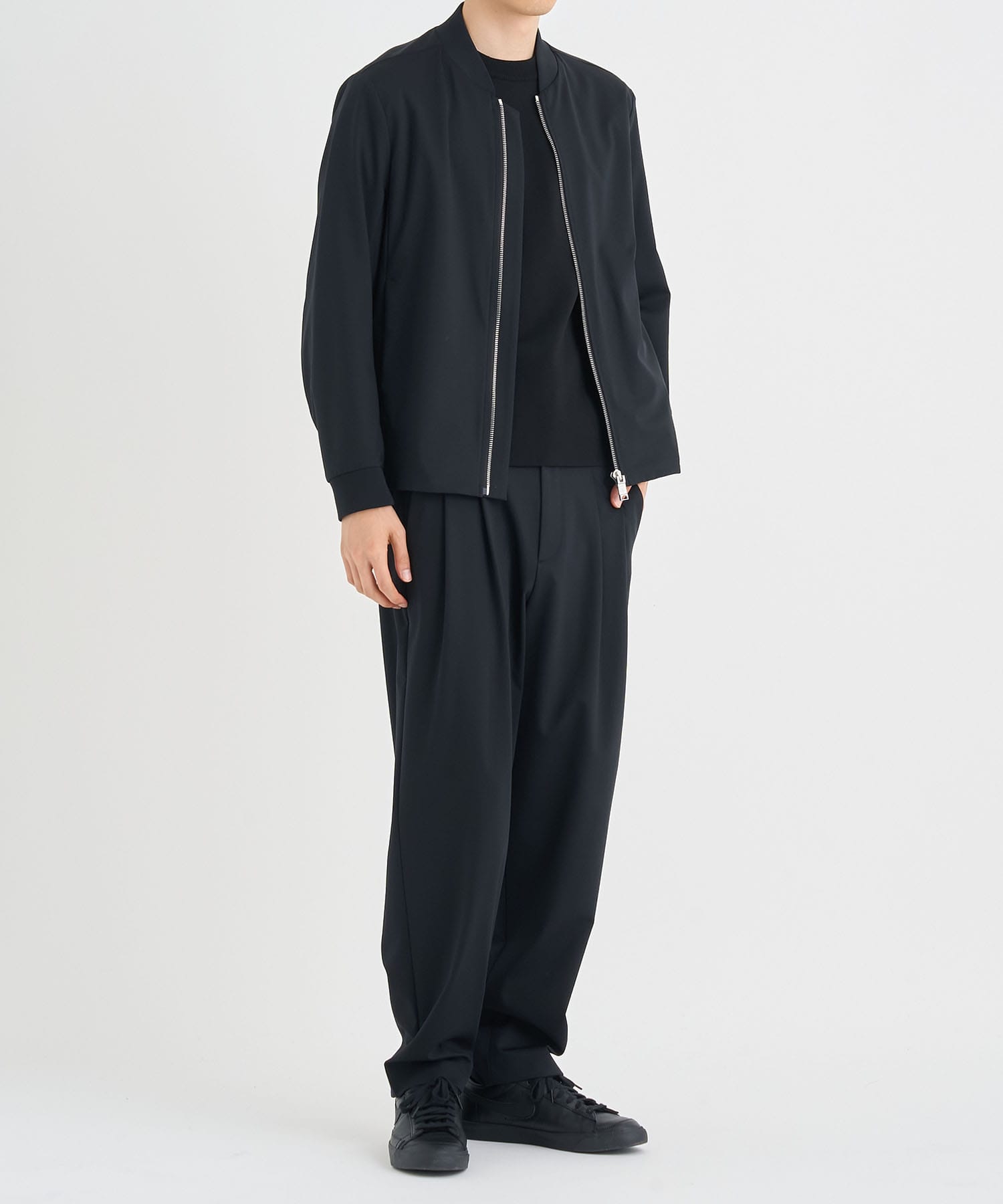 Matte Washable High Function Jersey Wide Tapered Pants THE TOKYO