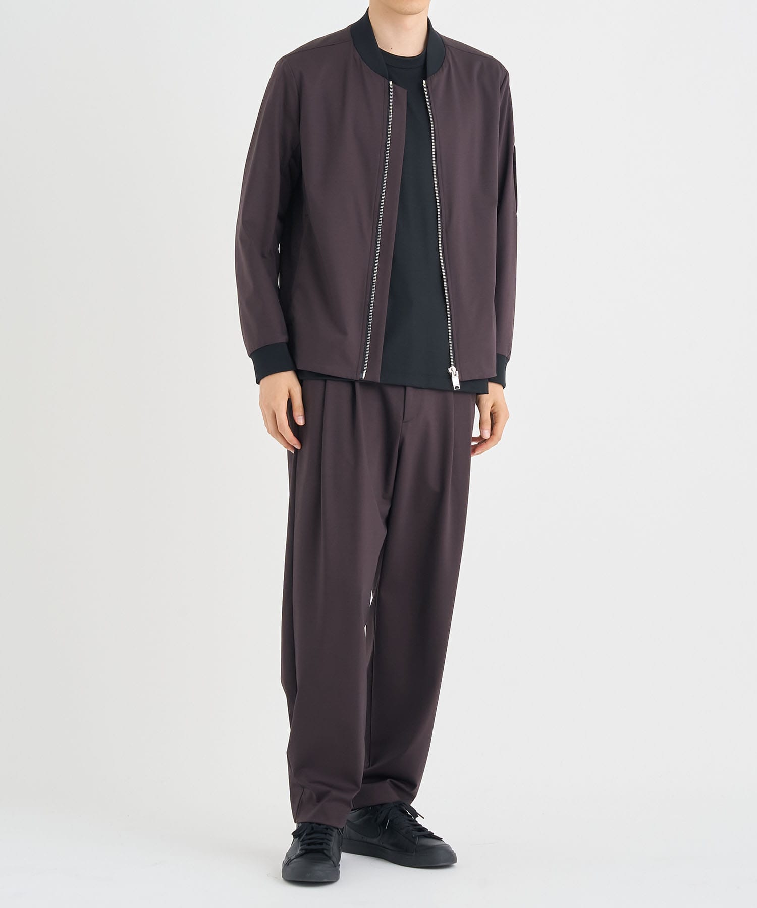 Matte Washable High Function Jersey Wide Tapered Pants THE TOKYO