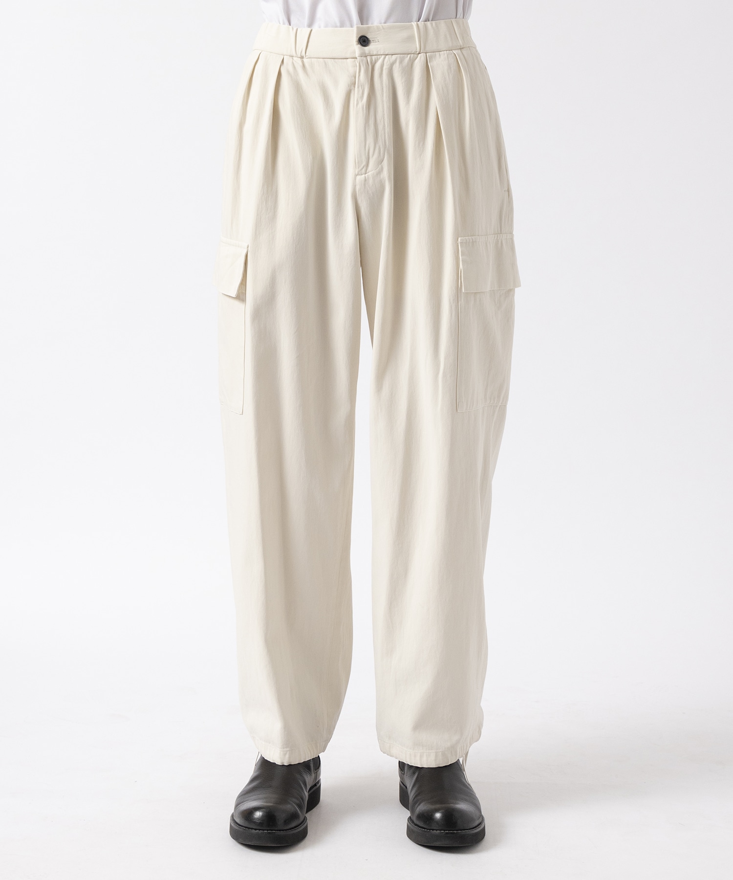 COTTON VOILE PARACHUTE CARGO PANTS ATON