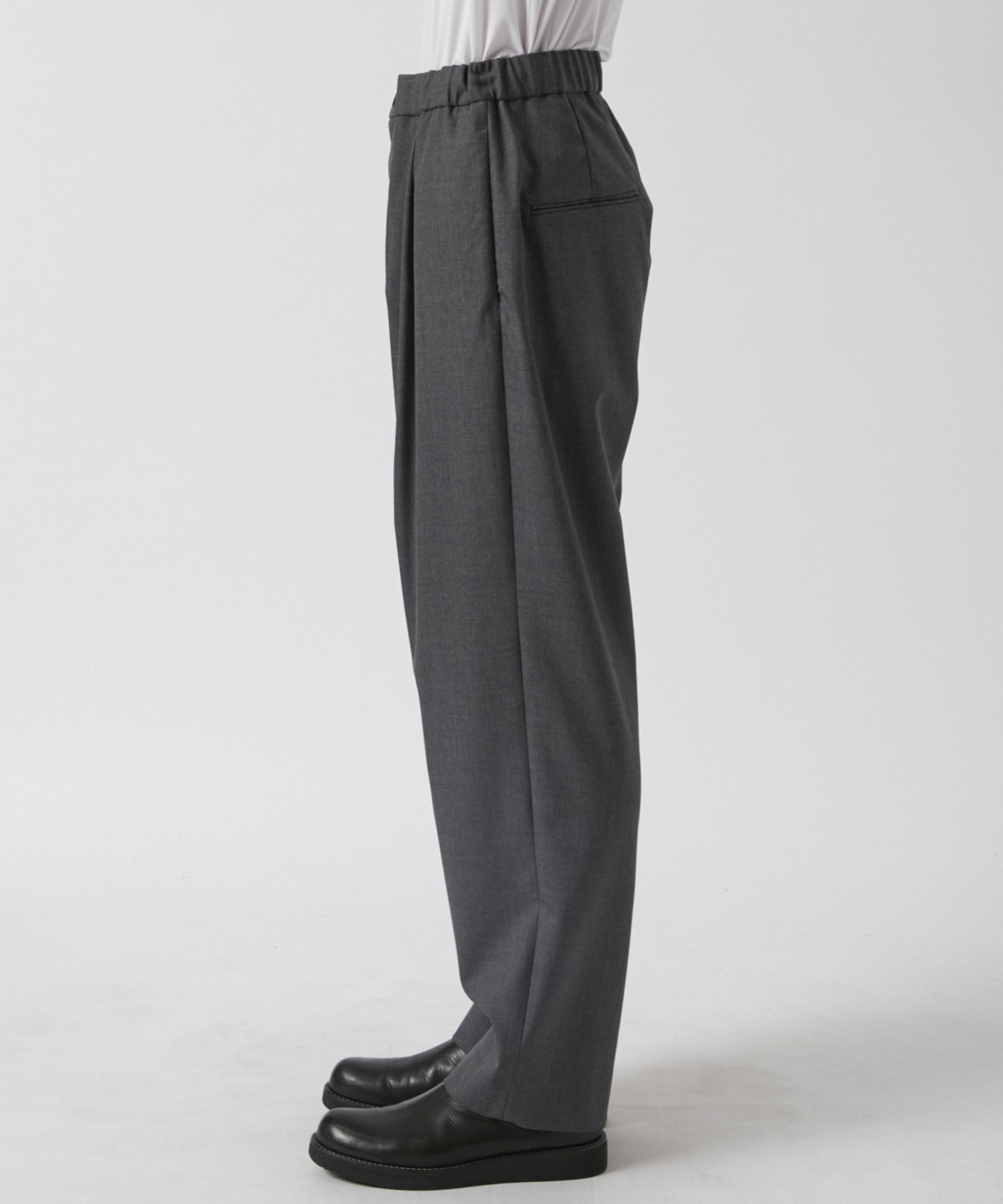 WOOL TOROPICAL TAPERED EASY PANTS ATON