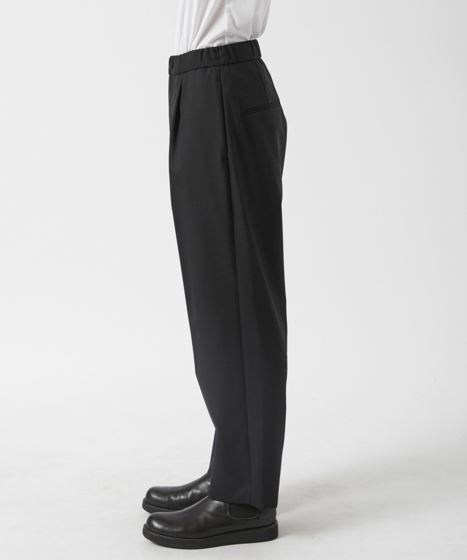 WOOL TOROPICAL TAPERED EASY PANTS ATON