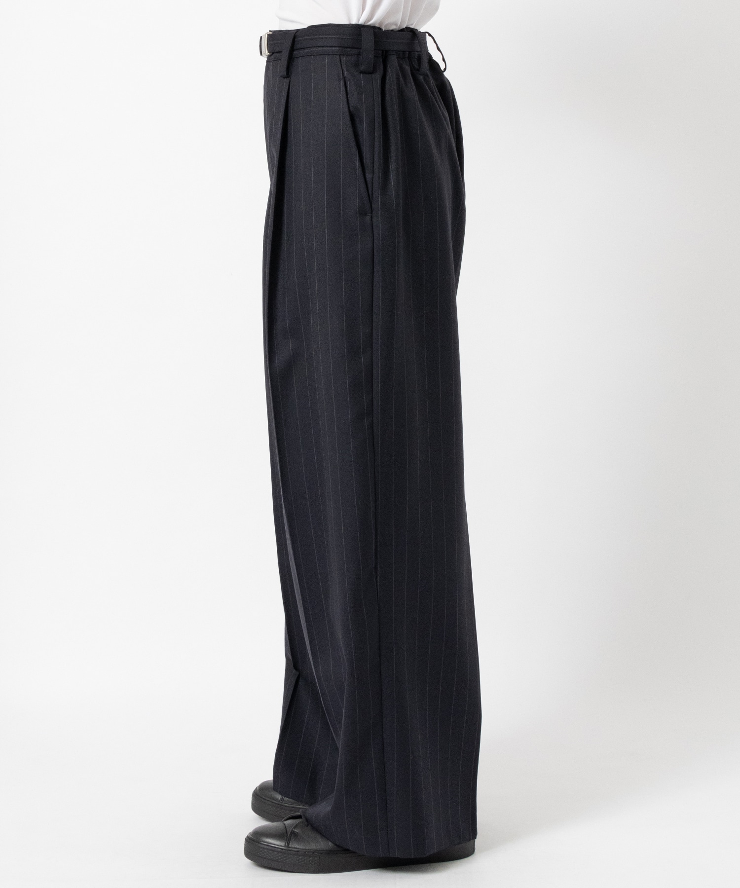 Belted Wide Straight Pants UJOH HOMME